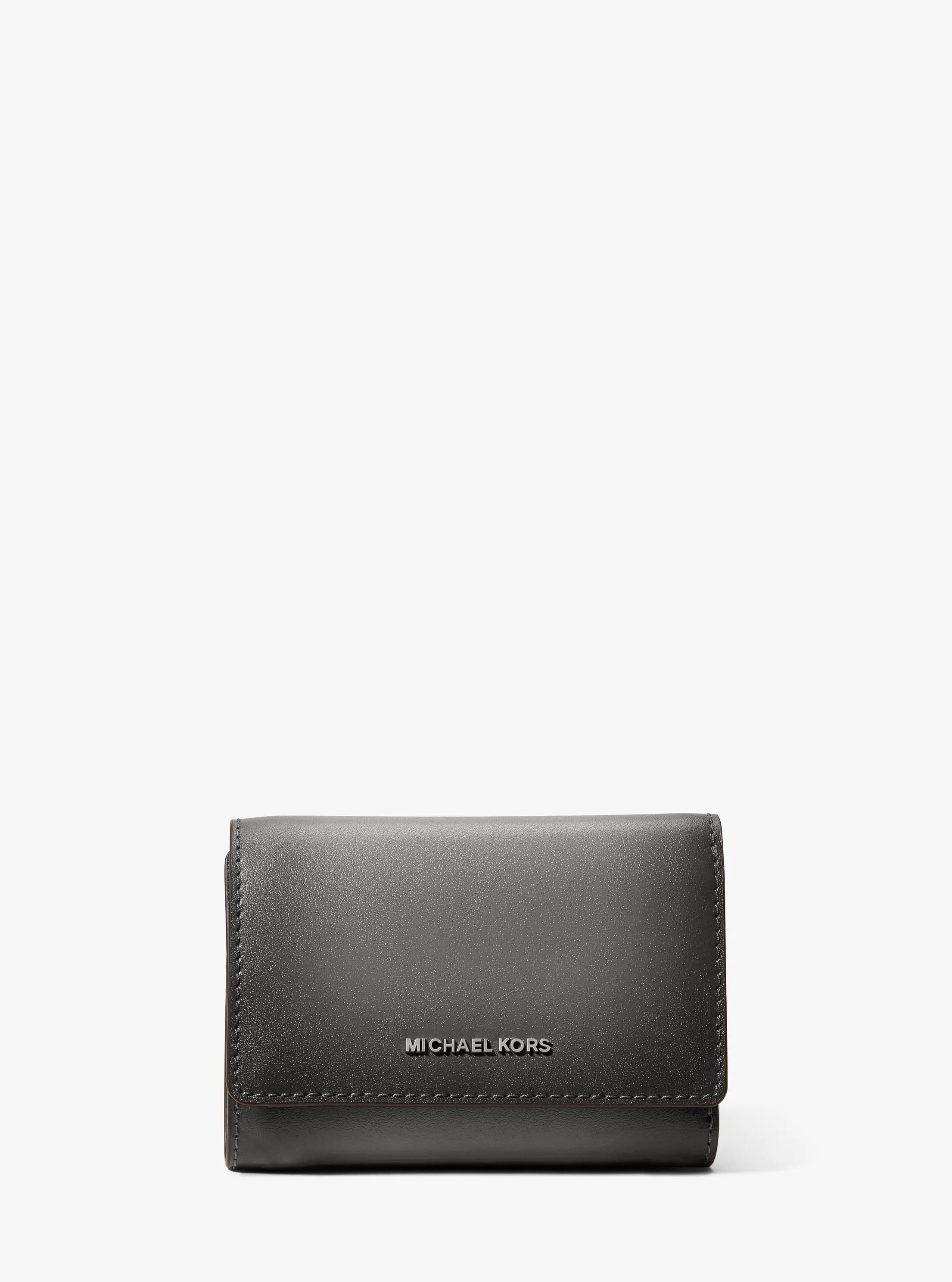 Michael Kors Bryant Medium Burnished Leather Tri-Fold Wallet