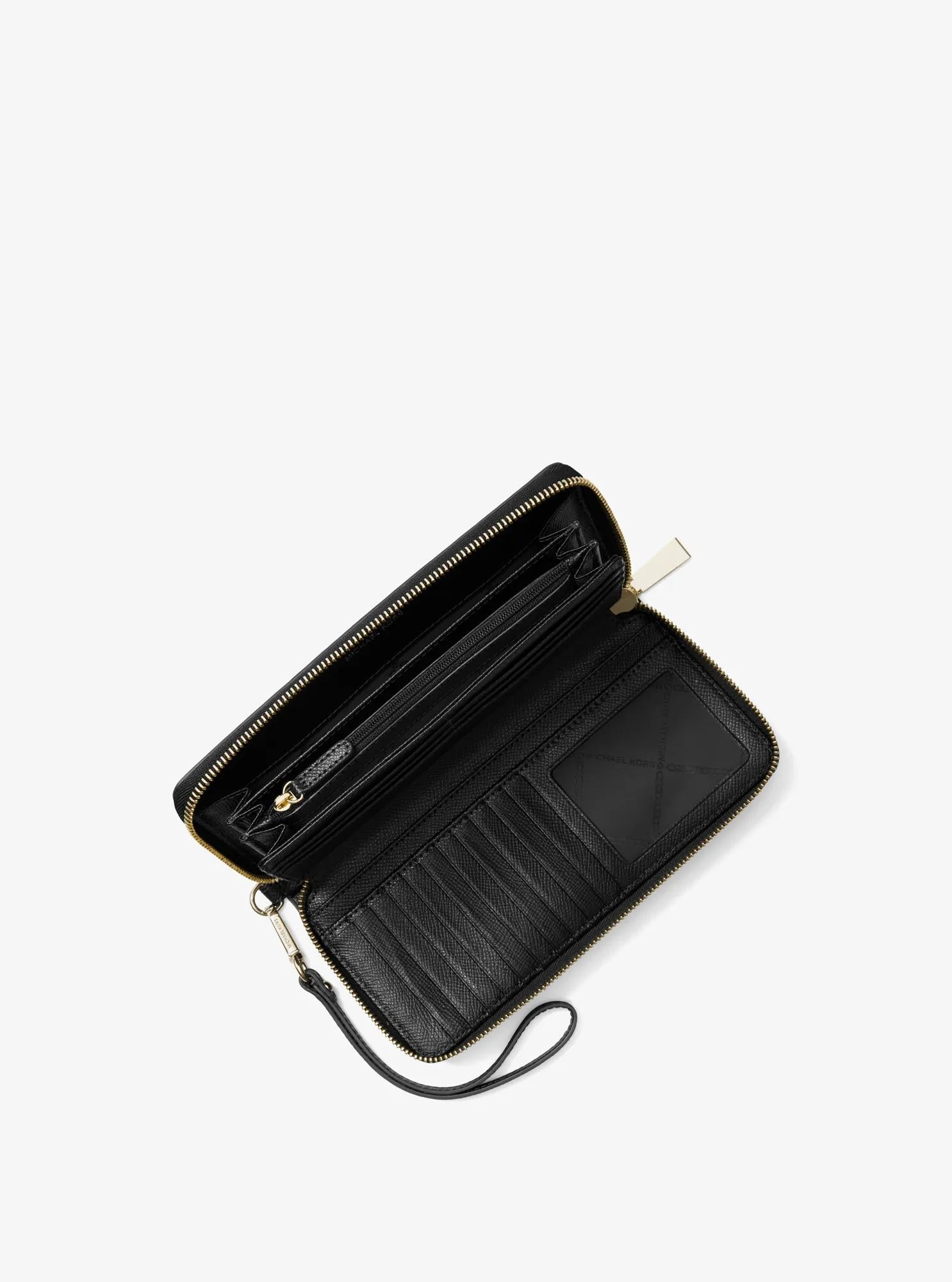 Michael Kors Leather Continental Wristlet