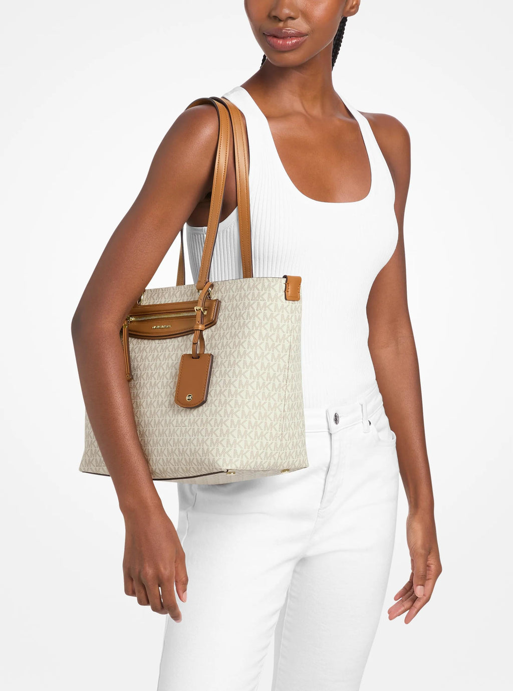 Michael Kors Jet Set Travel Medium Signature Signature Logo Tote Bag Work Shoulder Bag