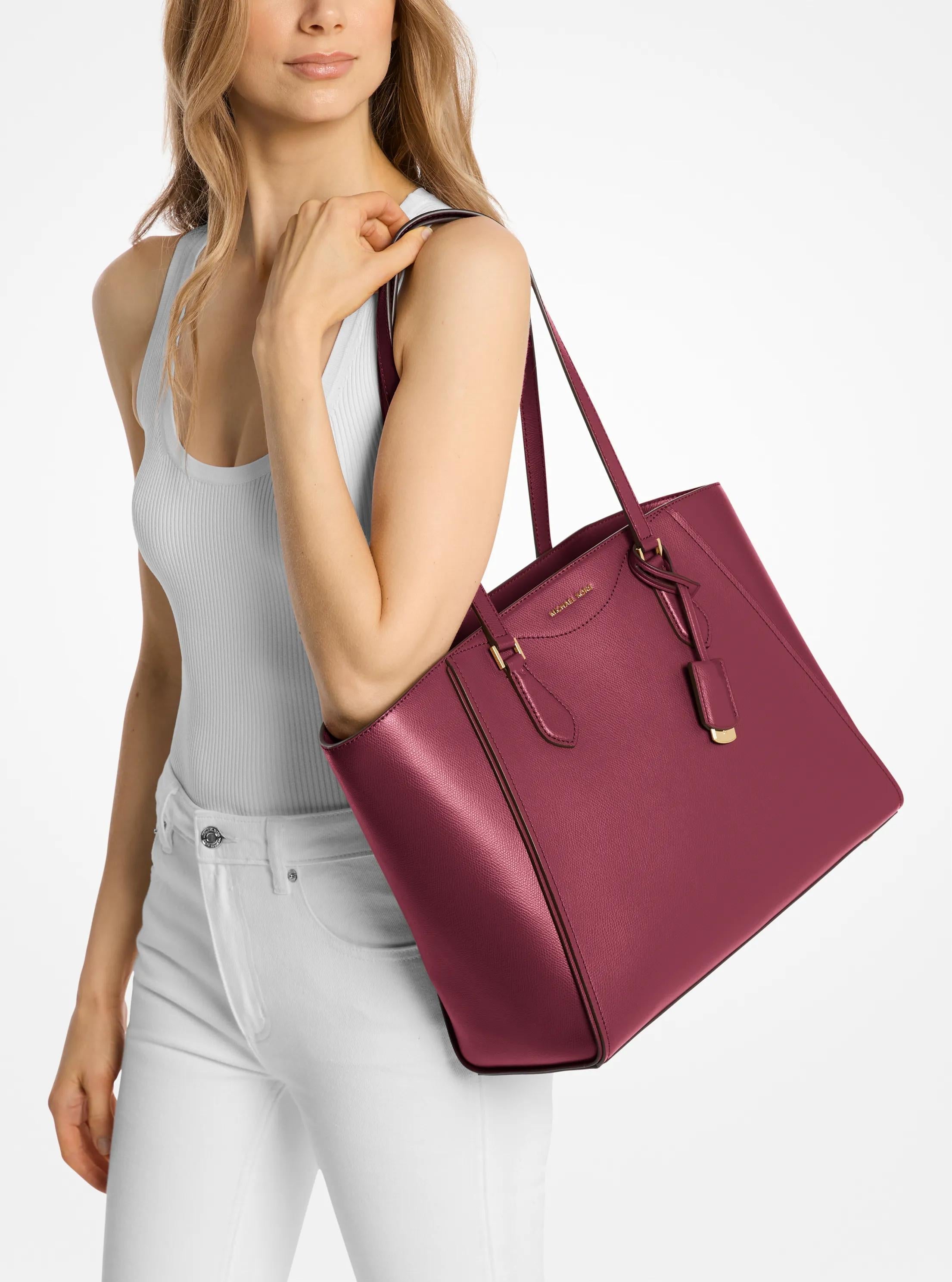 Michael Kors Taryn Large Leather Tote Bag Work Shoulder Bag