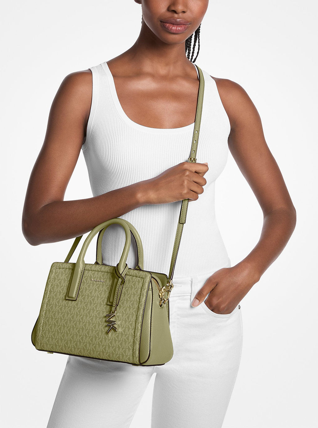Michael Kors Laila Small Signature Signature Logo Satchel