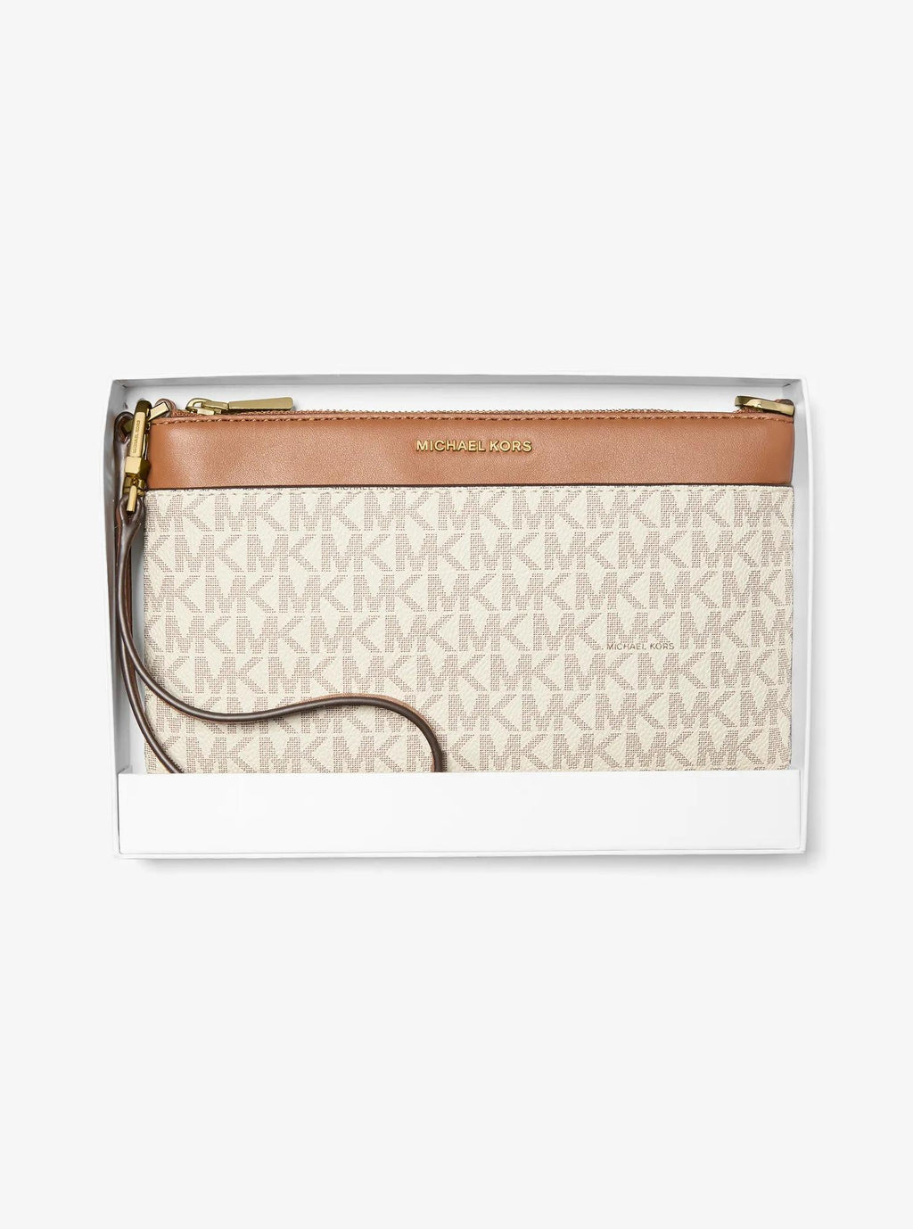 Michael Kors Jet Set Medium Signature Signature Logo Wristlet