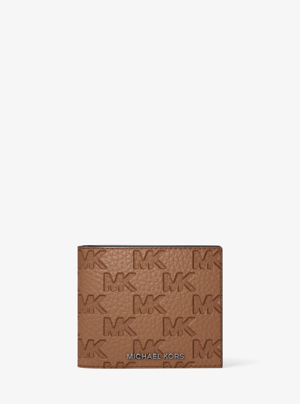 Michael Kors Hudson Signature Logo Embossed Leather Billfold Wallet and Passcase