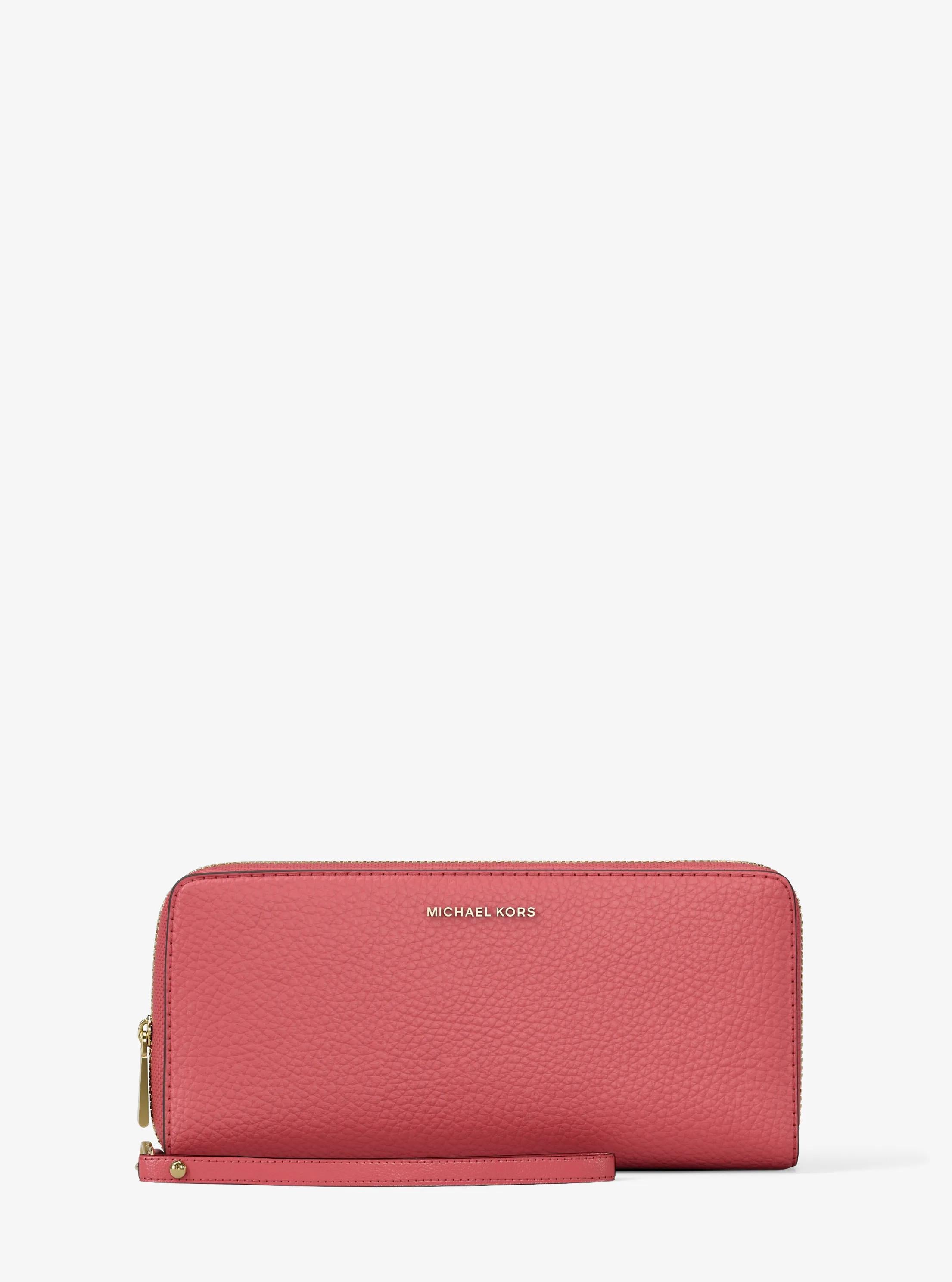 Michael Kors Jet Set Travel Large Pebbled Leather Continental Wallet