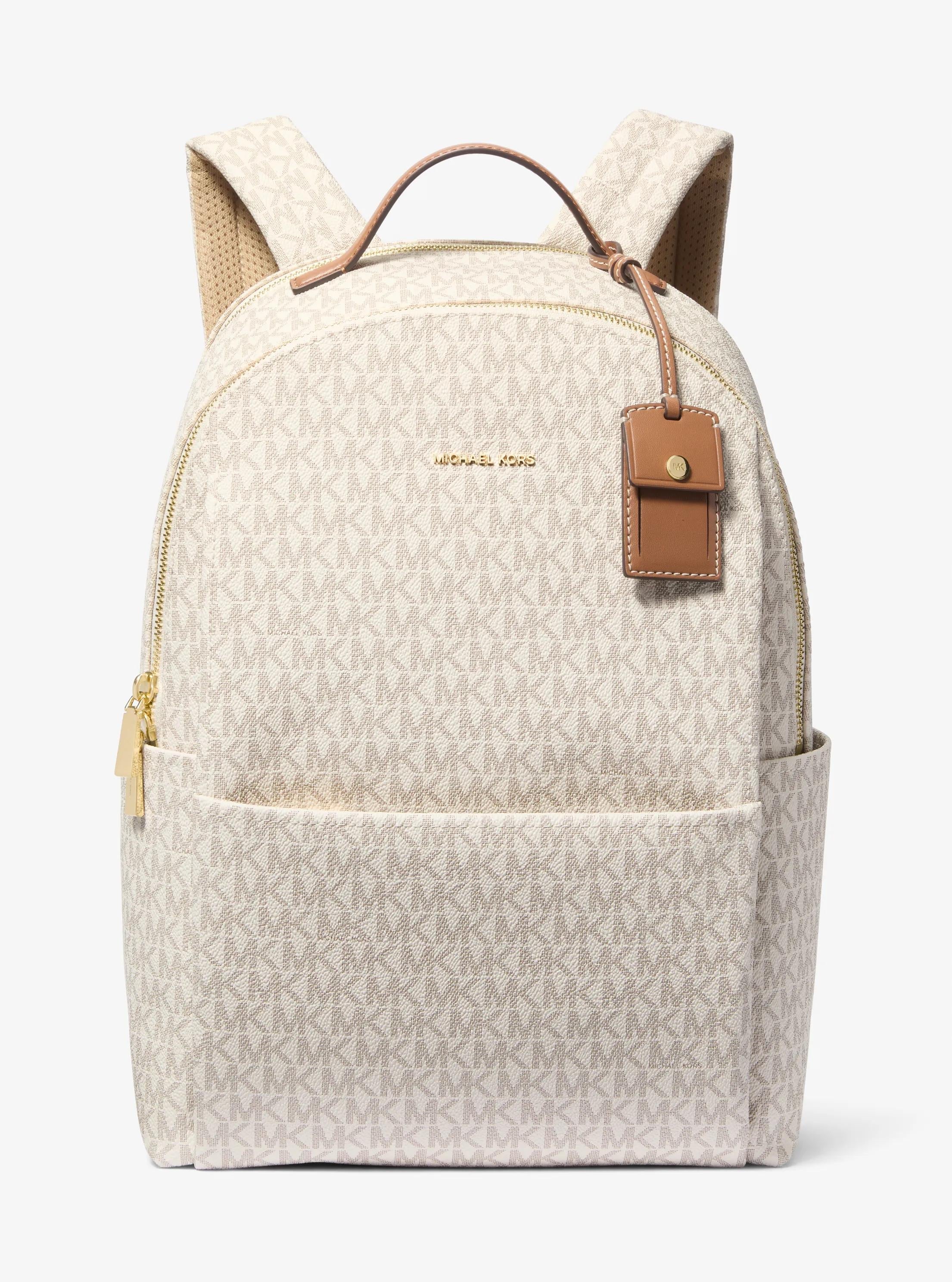 Michael Kors Sable Large Signature Signature Logo Backpack Travel School Bag