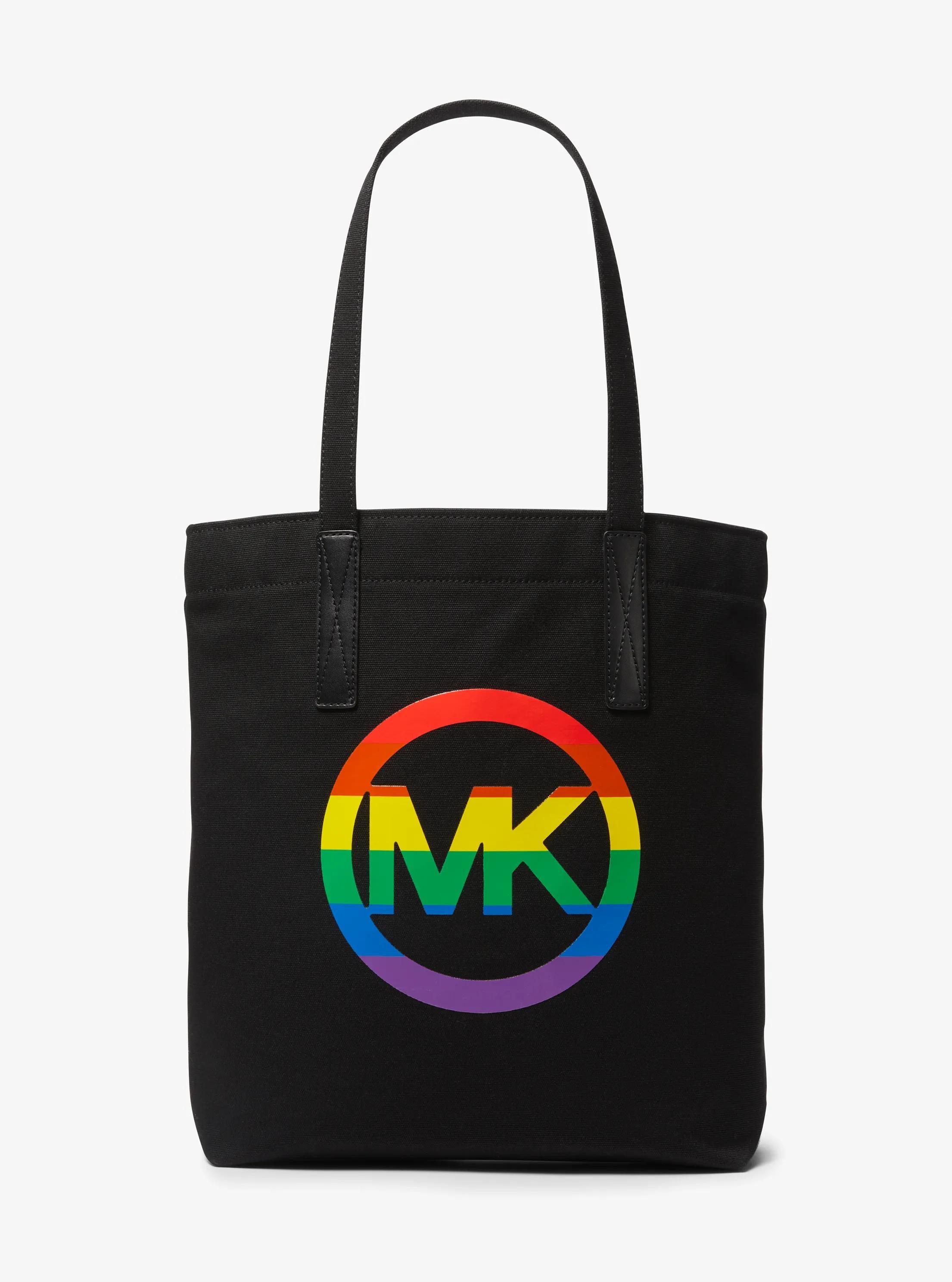 Michael Kors PRIDE Rainbow Signature Logo Cotton Tote Bag Work Shoulder Bag