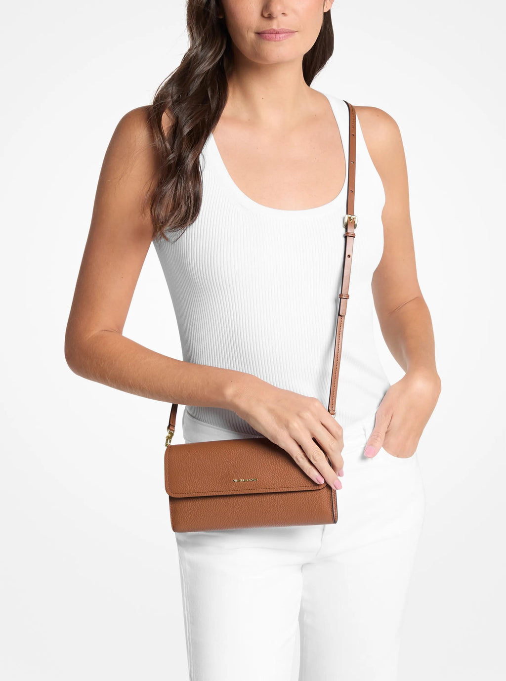 Michael Kors Jet Set Small Pebbled Leather Phone Crossbody Bag Bag Bag