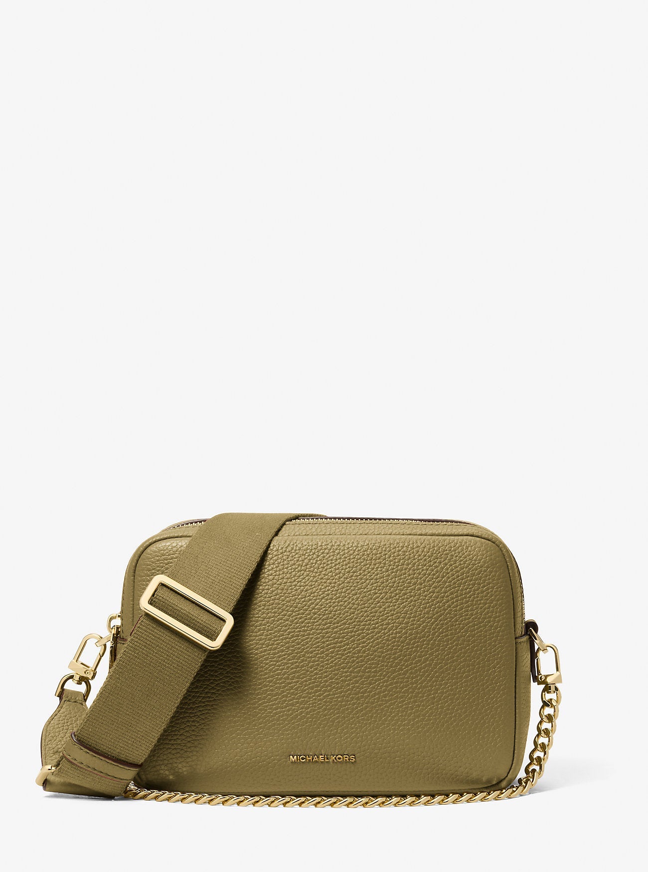 Michael Kors Bryant Medium Pebbled Leather Camera Crossbody Bag Bag