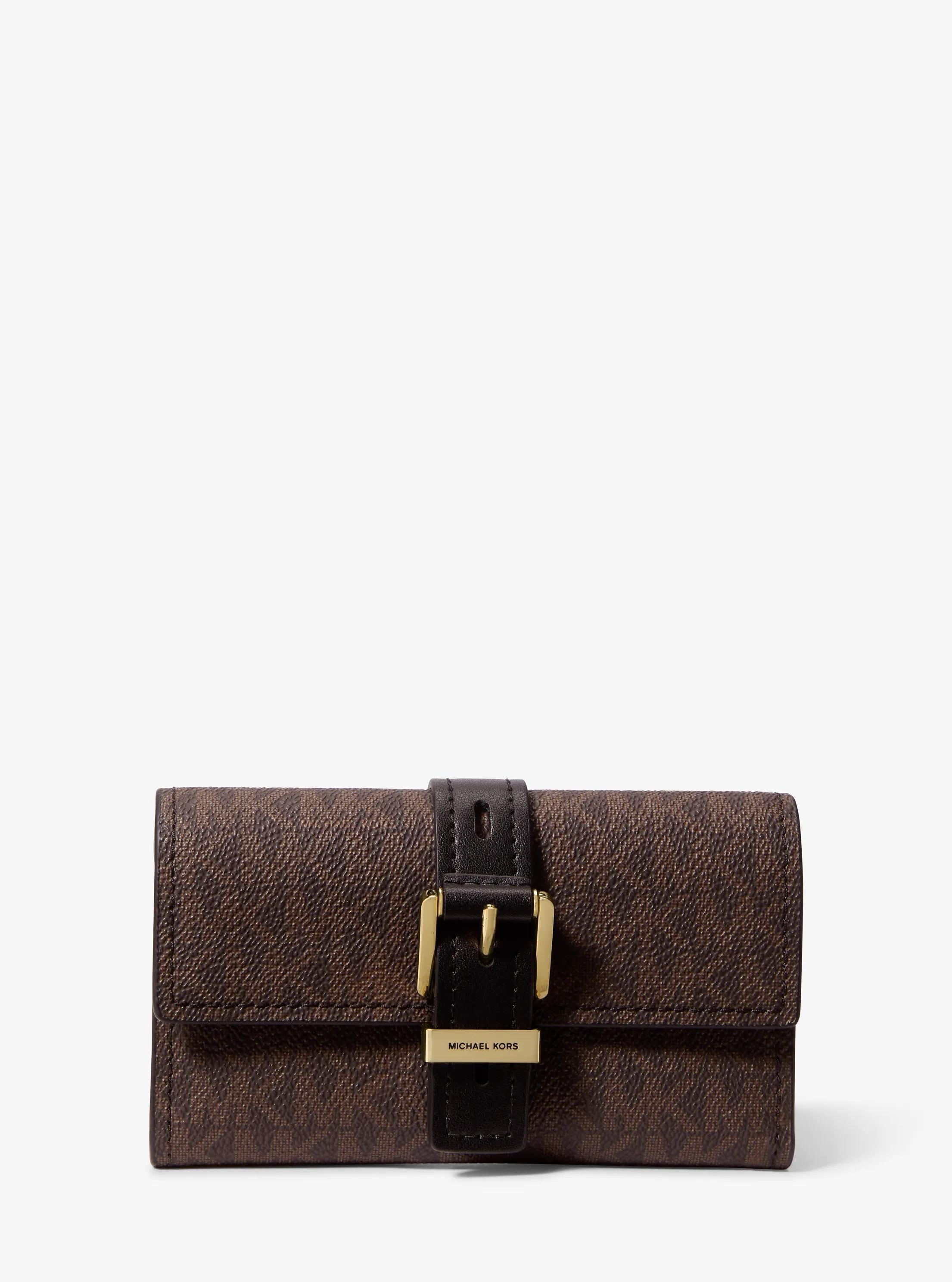 Michael Kors Nolita Medium Signature Signature Logo Tri-Fold Wallet