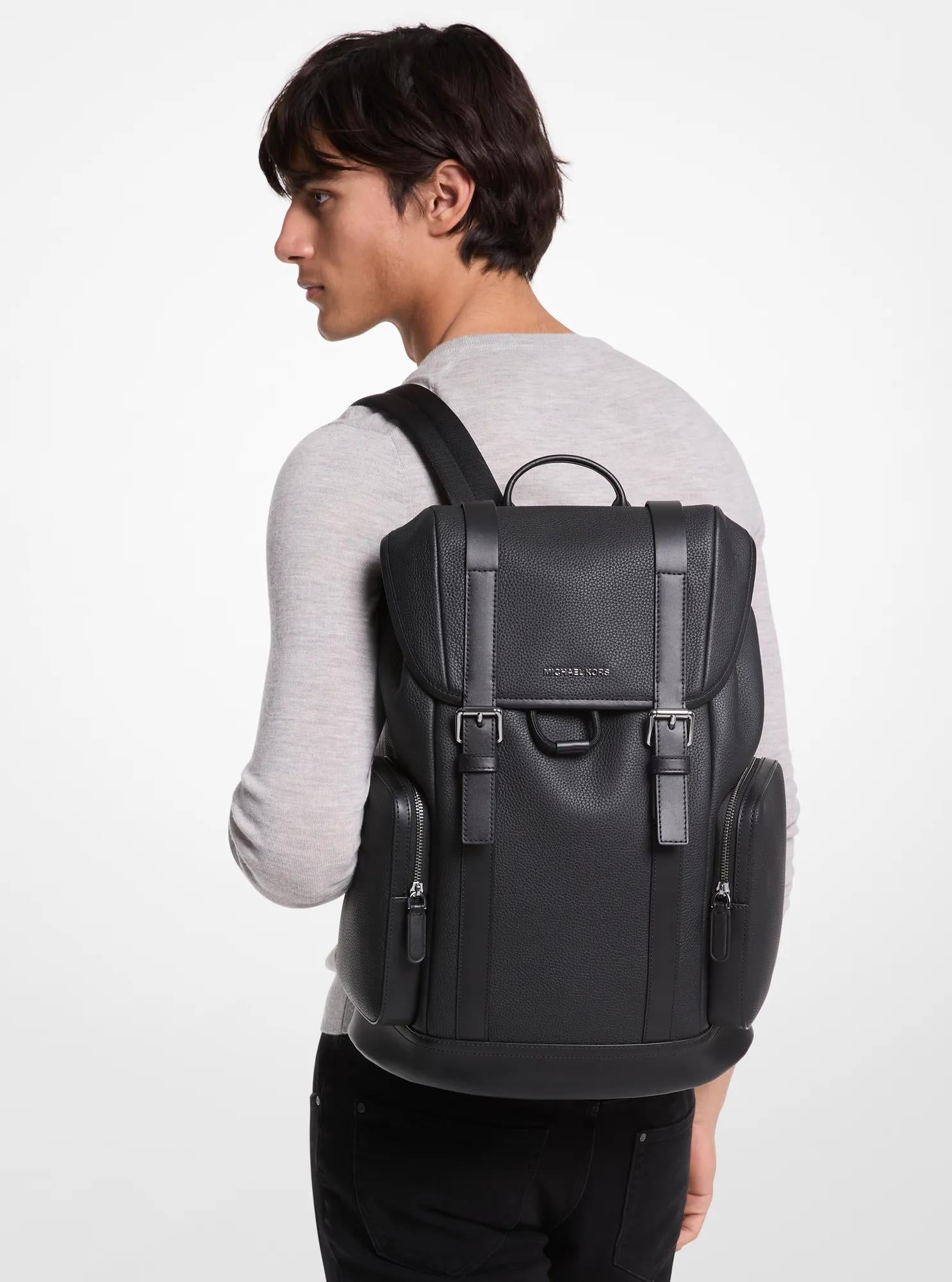 Michael Kors Hudson Pebbled Leather Backpack Travel School Bag