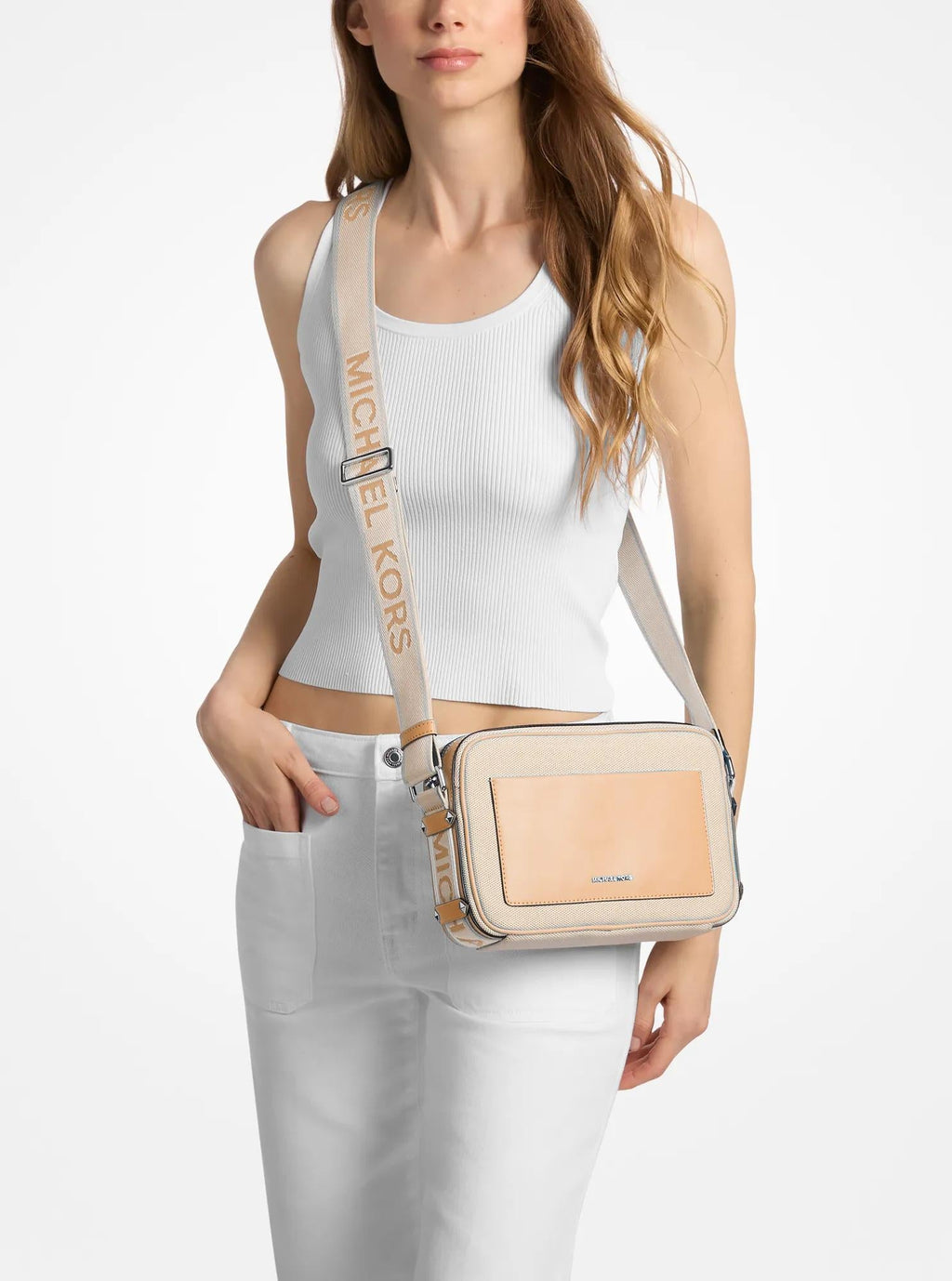 Michael Kors Maeve Large Canvas Crossbody Bag Bag