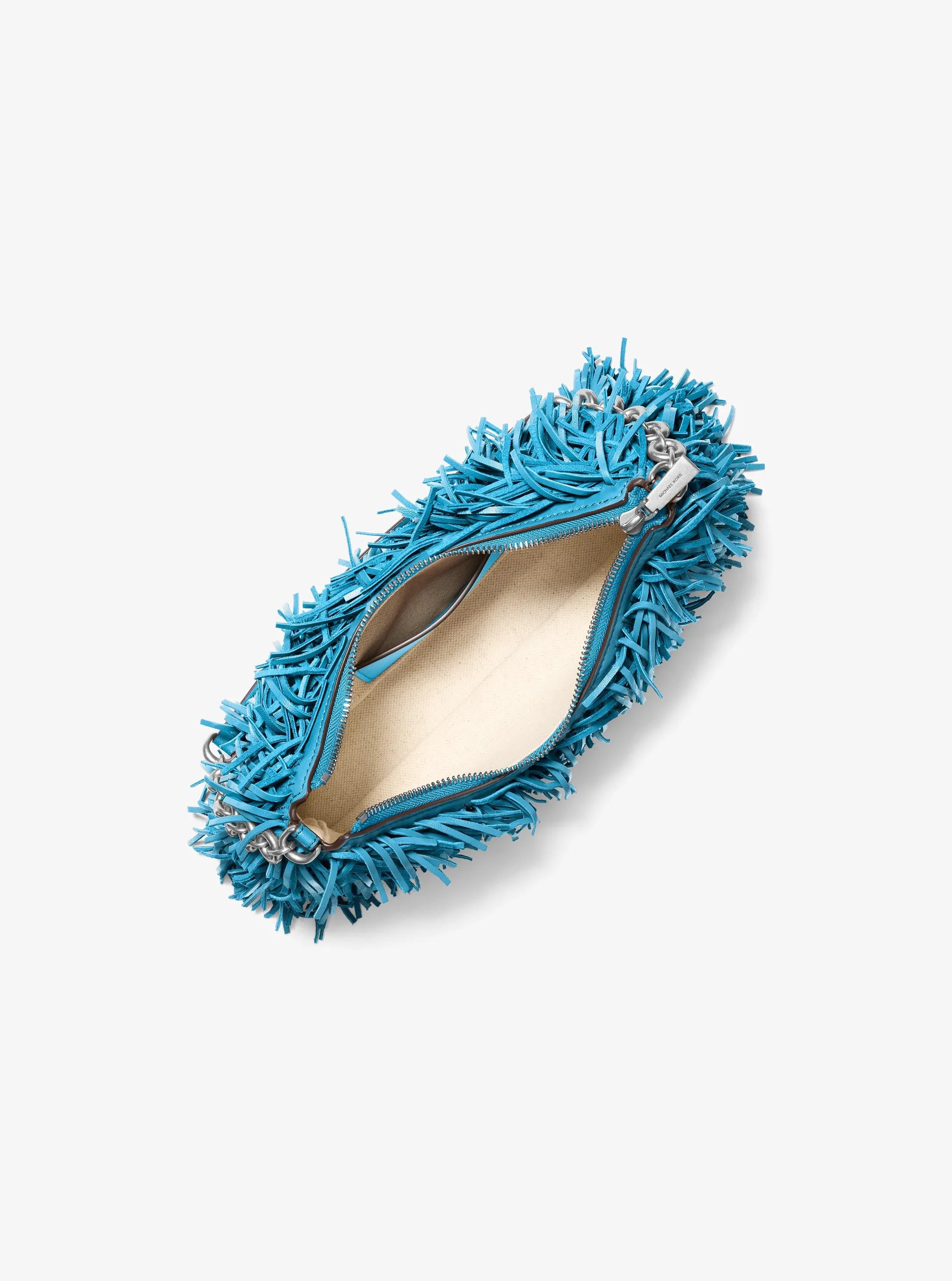 Michael Kors Nolita Medium Fringed Leather Pochette