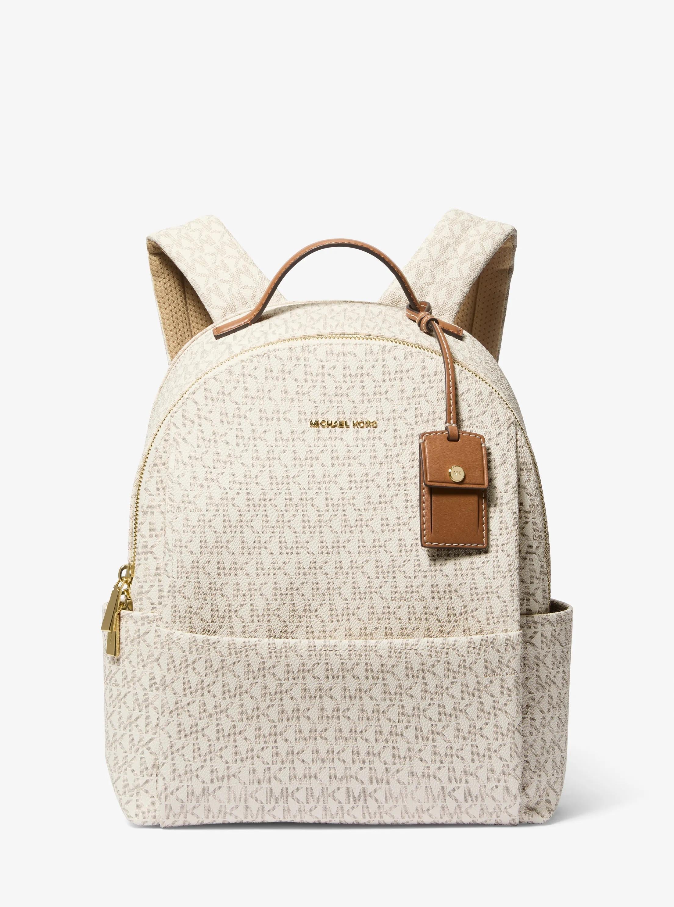 Michael Kors Sable Medium Signature Signature Logo Backpack Travel School Bag