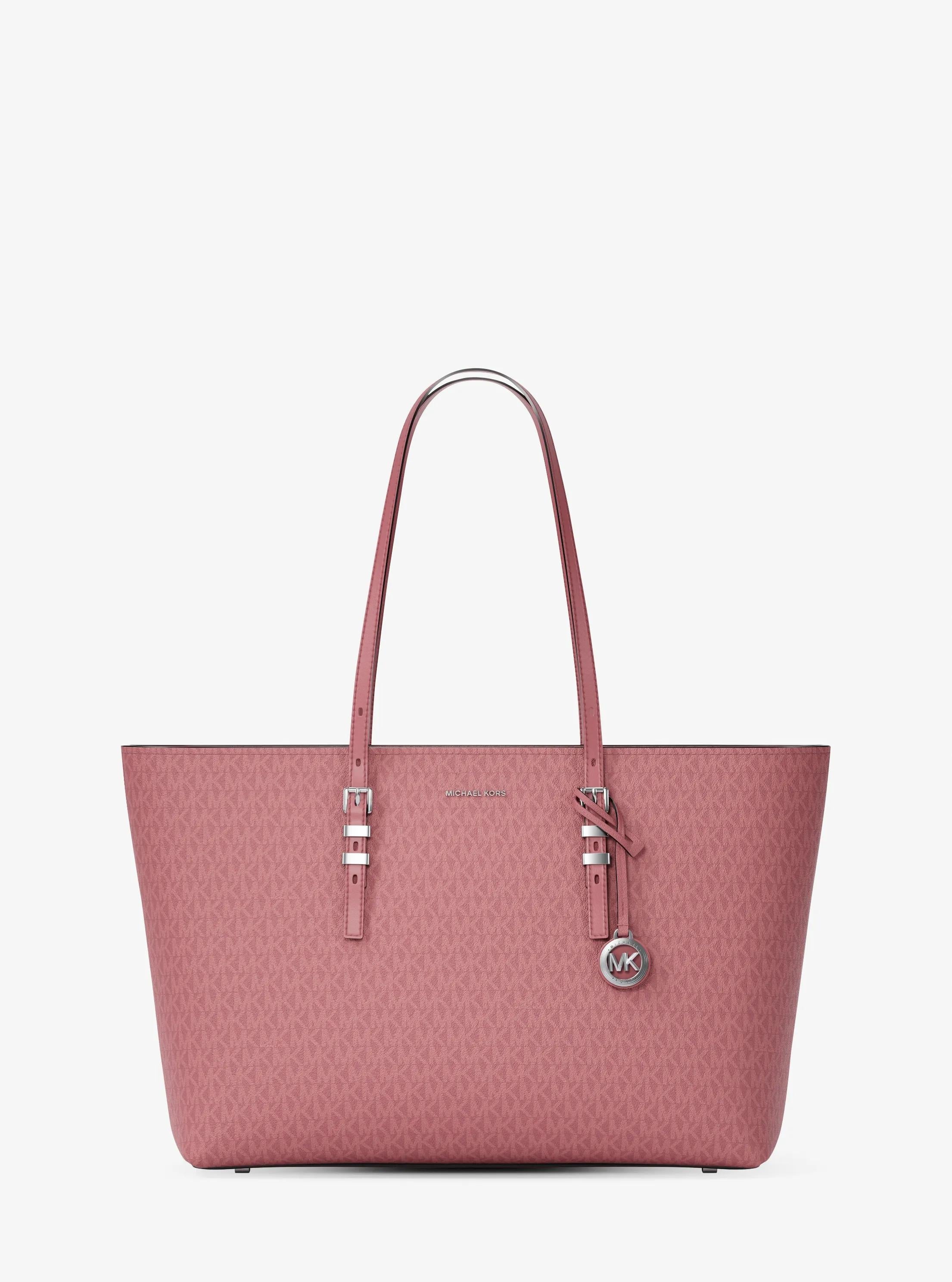Michael Kors Quinn Large Signature Signature Logo and Leather Tote Bag Work Shoulder Bag