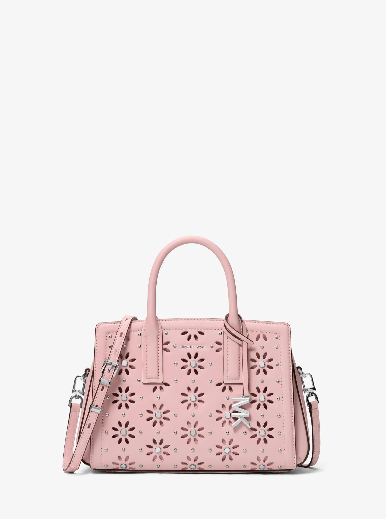 Michael Kors Laila Small Embellished Laser Cut Leather Satchel