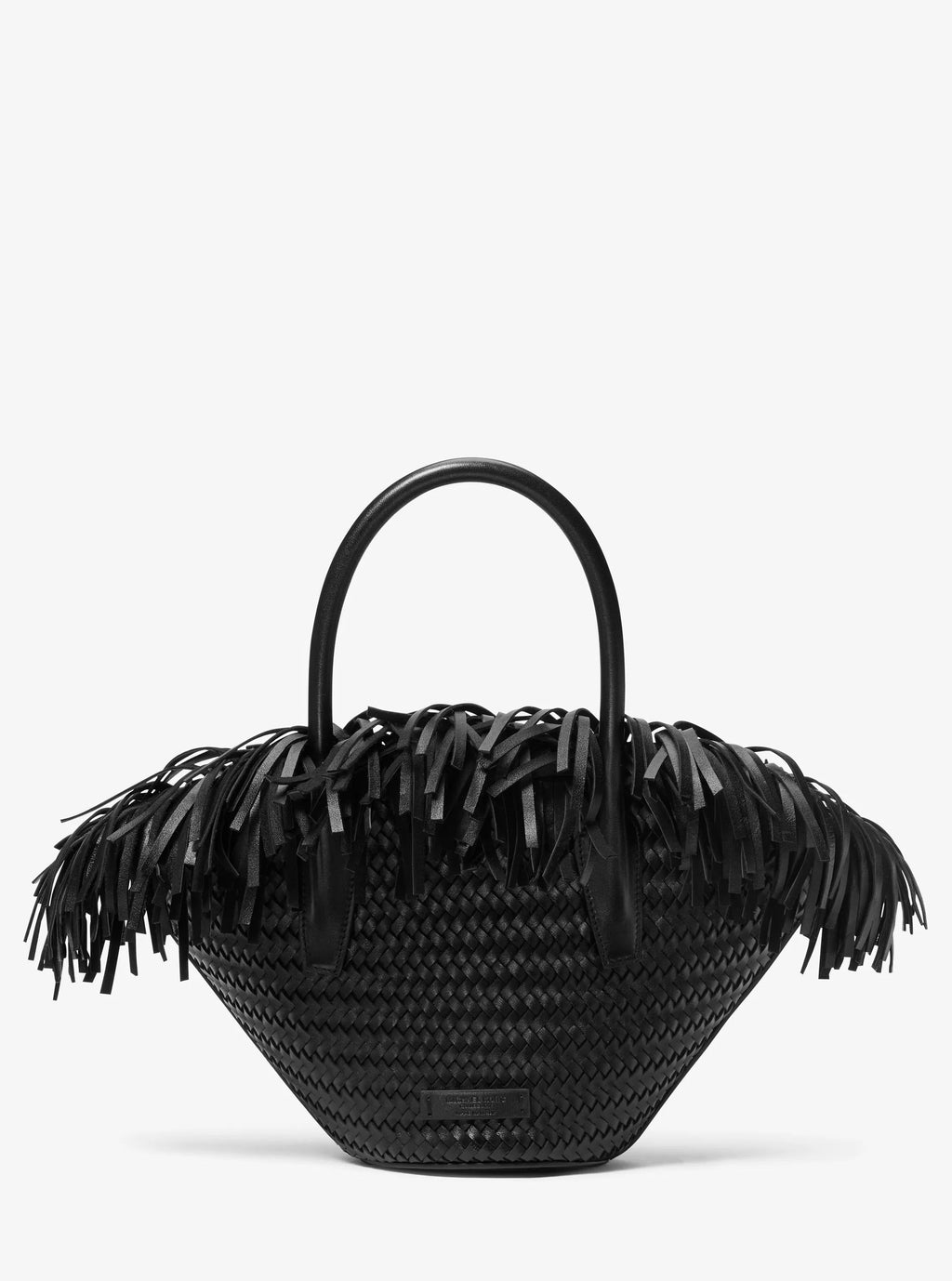Michael Kors Sardinia Mini Hand-Woven Leather Basket Tote Bag Work Shoulder Bag