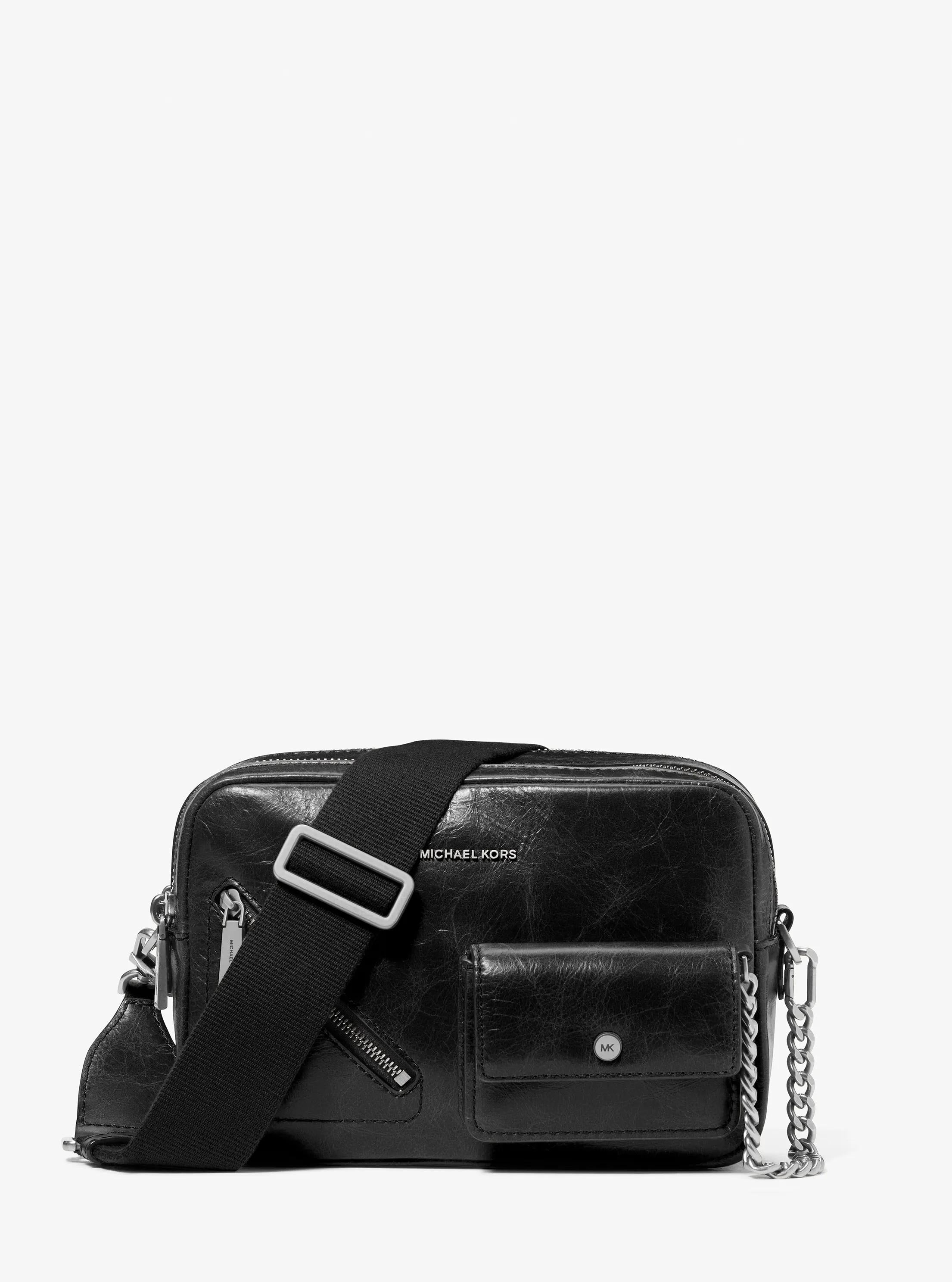 Michael Kors Bryant Medium Leather Camera Crossbody Bag Bag With Card Case