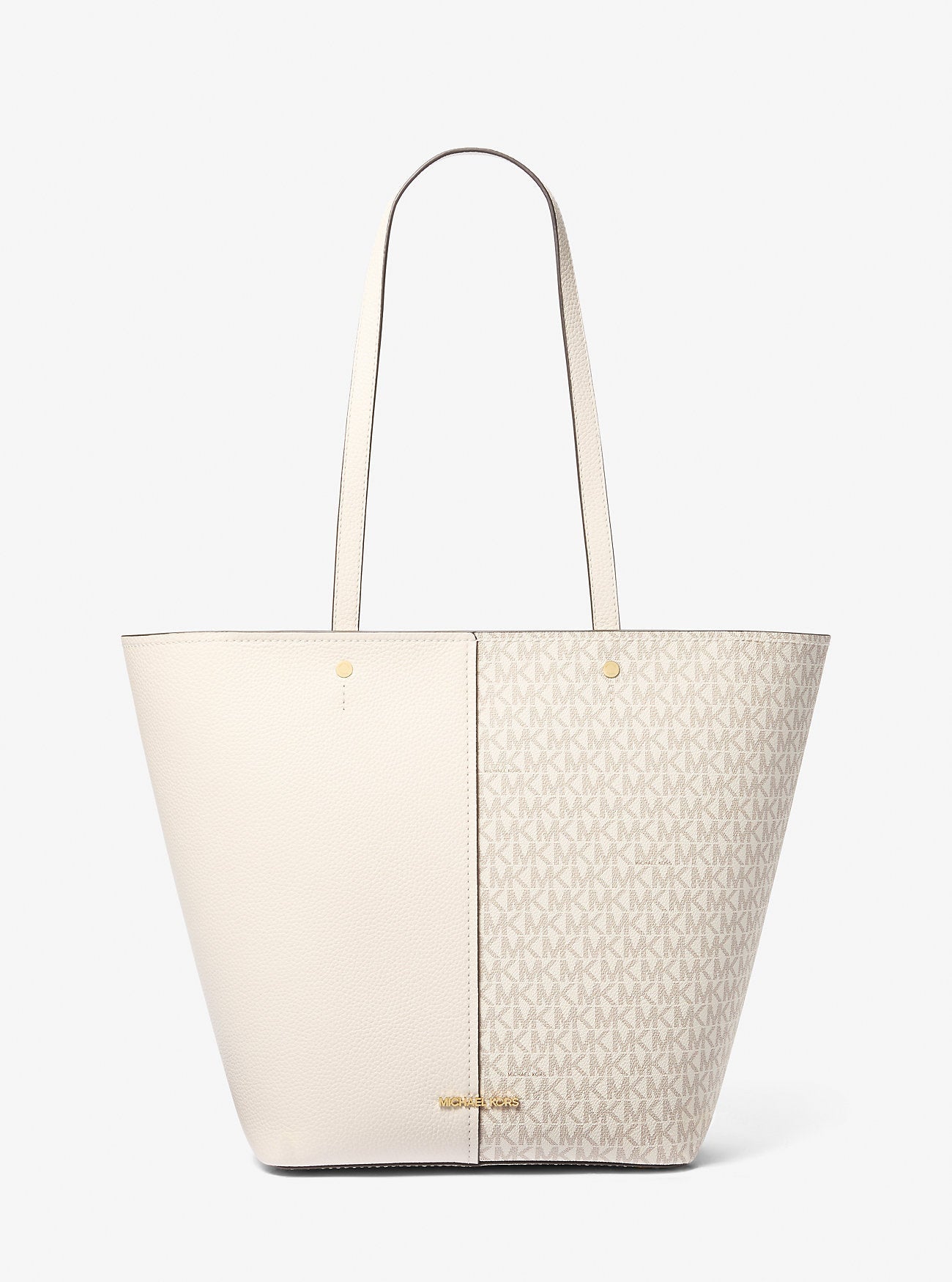 Michael Kors Flora Large Signature Signature Logo and Leather Tote Bag Work Shoulder Bag