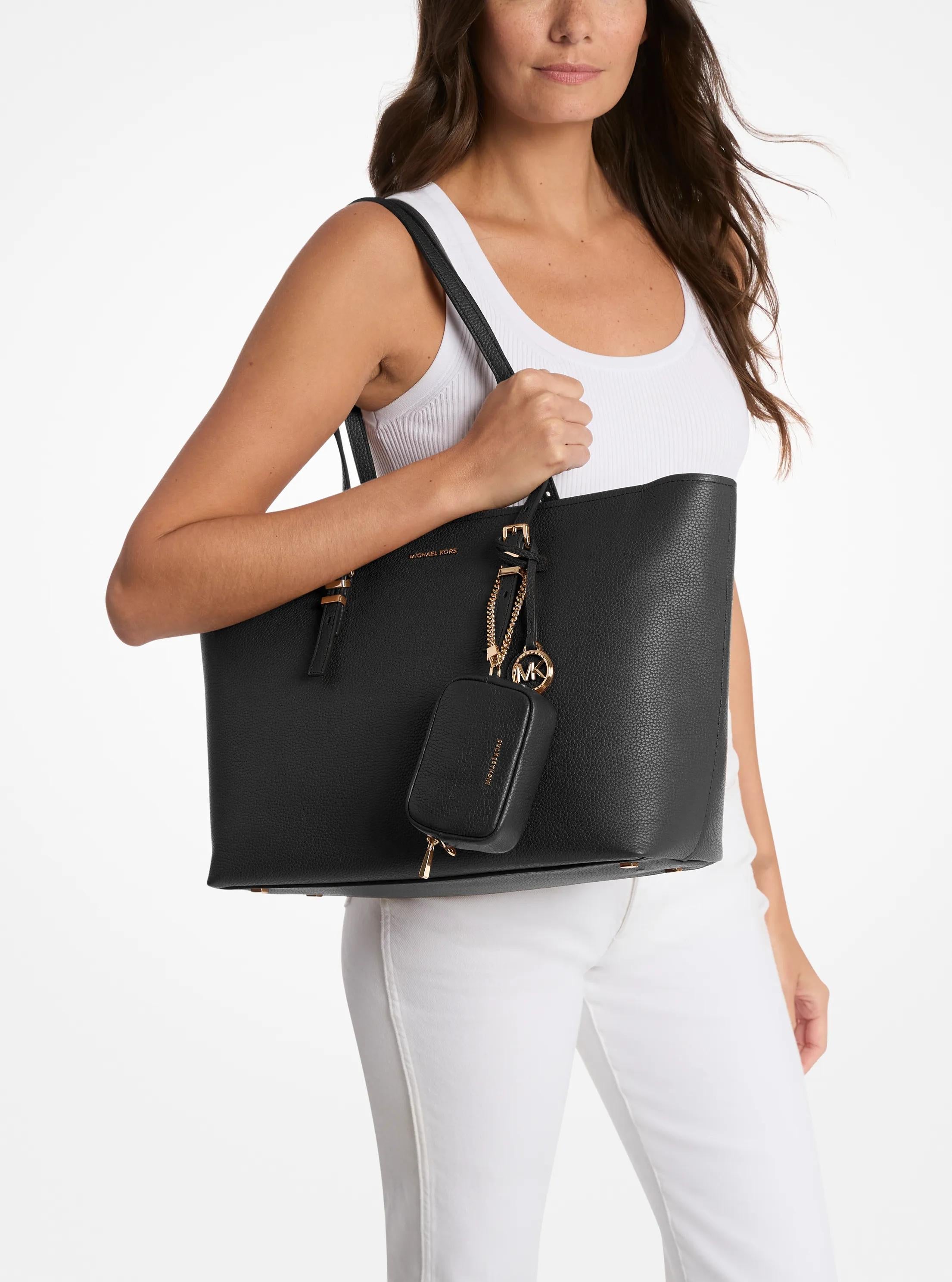 Michael Kors Quinn Large Pebbled Leather Tote Bag Work Shoulder Bag