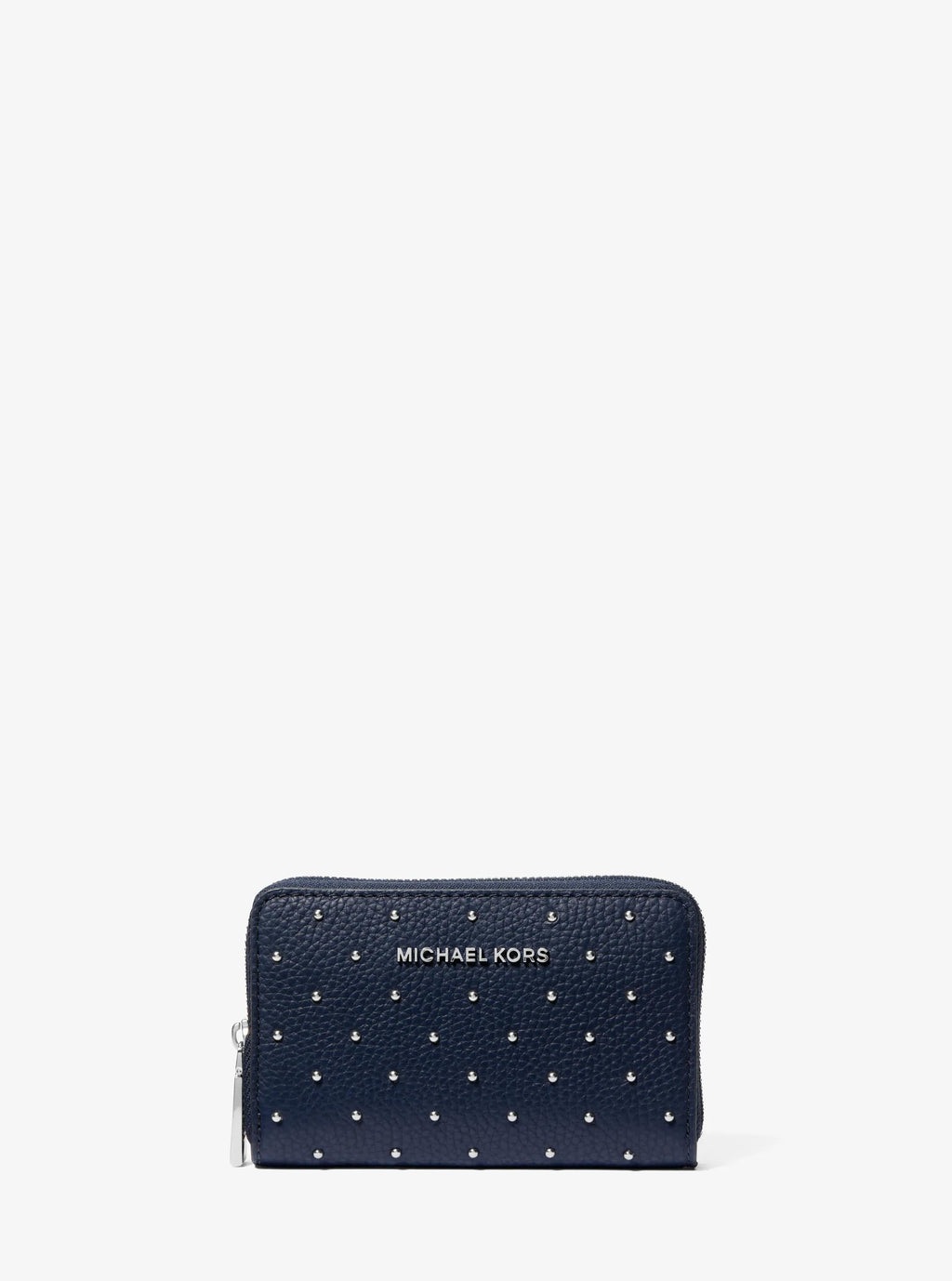Michael Kors Jet Set Small Studded Pebbled Leather Wallet