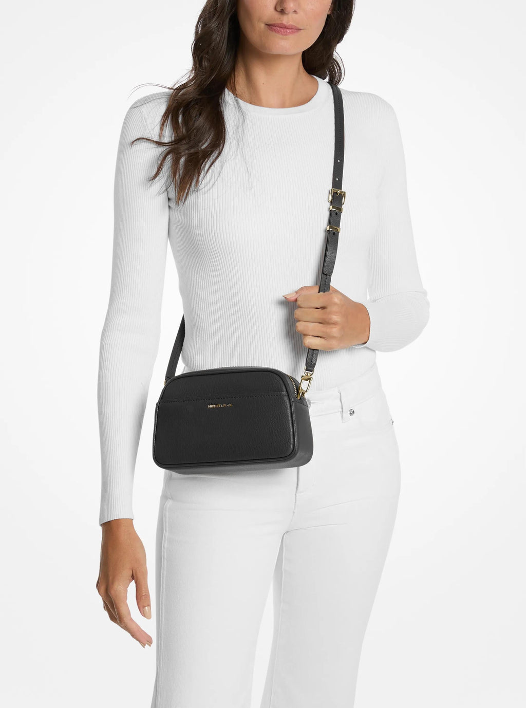 Michael Kors Jet Set Small Leather Camera Crossbody Bag Bag