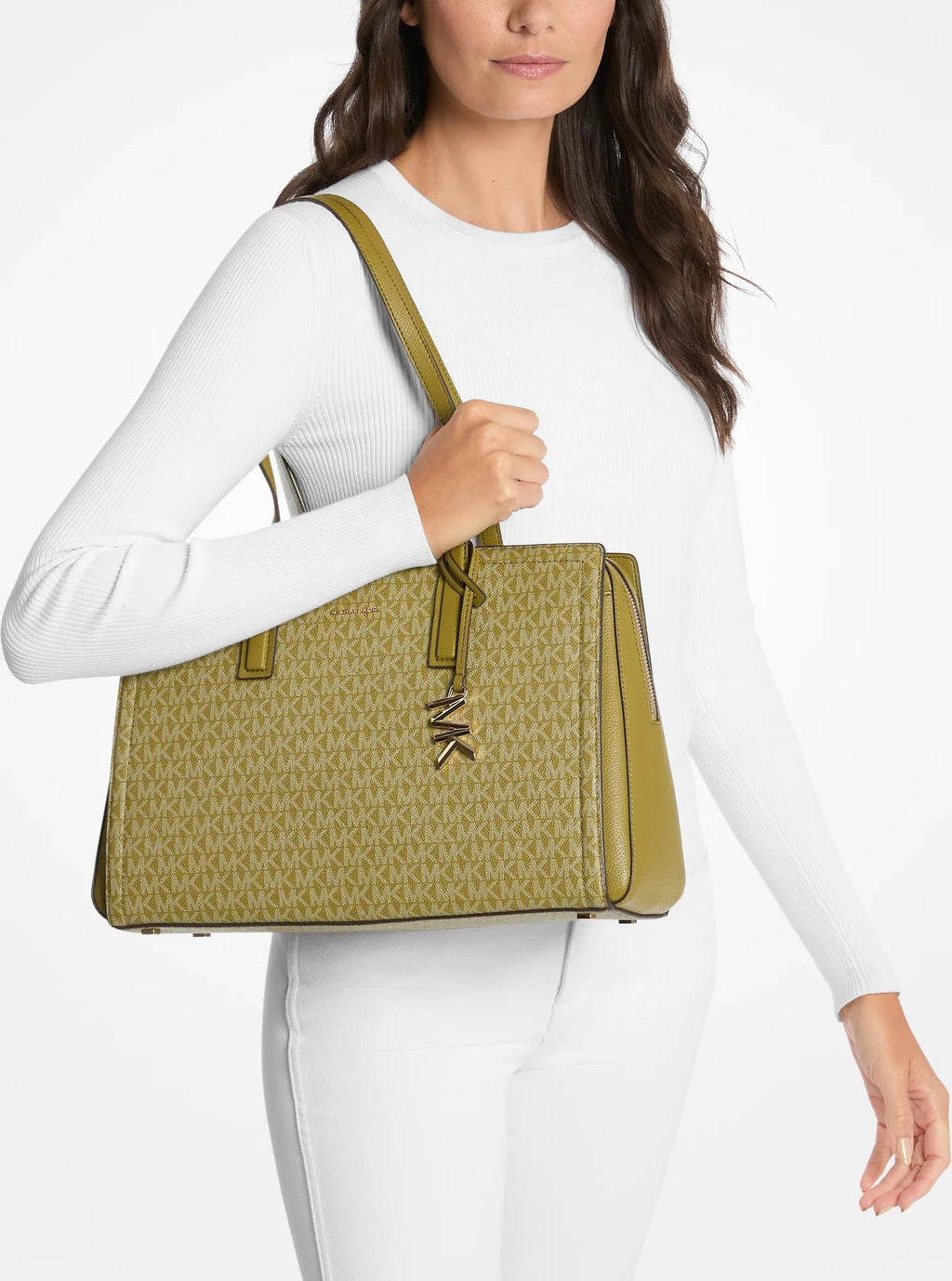 Michael Kors Laila Medium Signature Signature Logo Tote Bag Work Shoulder Bag