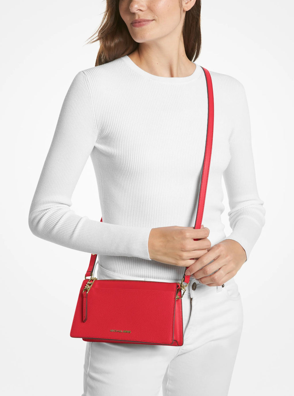Michael Kors Empire Large Leather Convertible Crossbody Bag Bag