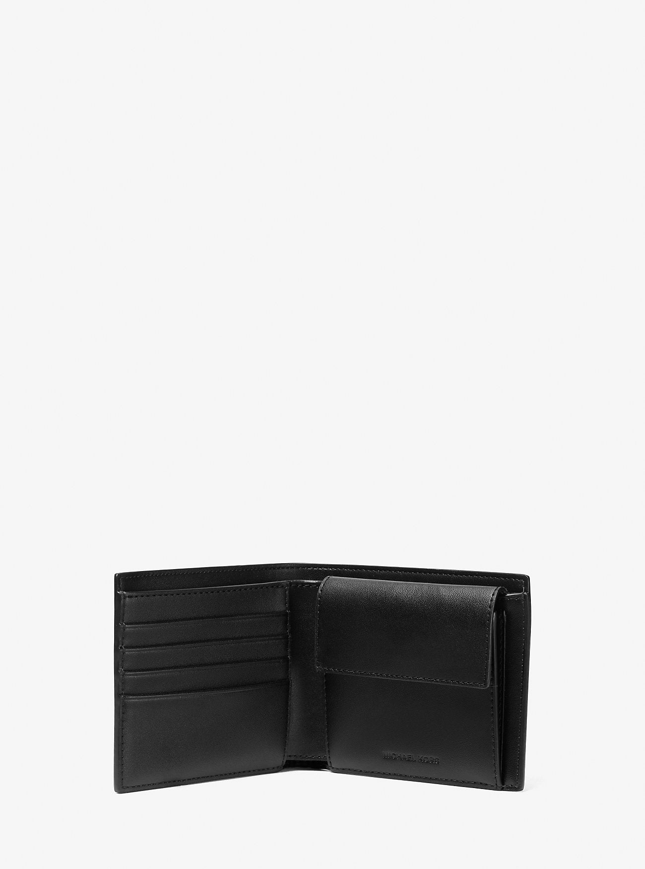 Michael Kors Greyson Signature Logo Billfold Wallet With Coin Pocket