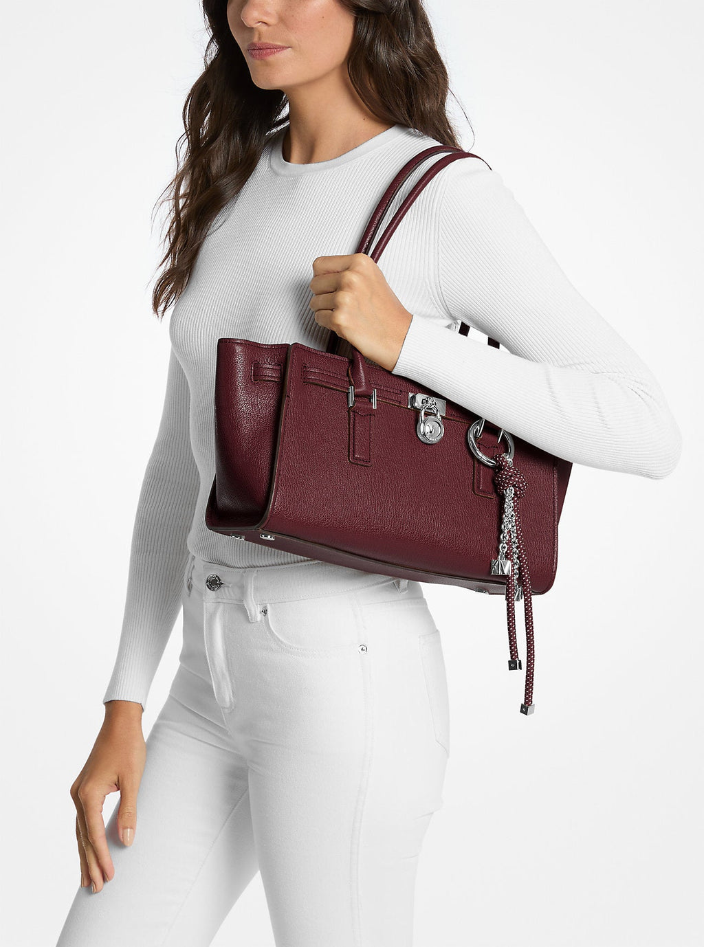Michael Kors Hamilton Moderne Small Leather Satchel