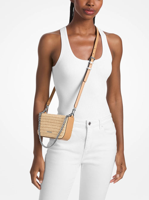 Michael Kors Bryant Small Crocheted Convertible Crossbody Bag Pochette