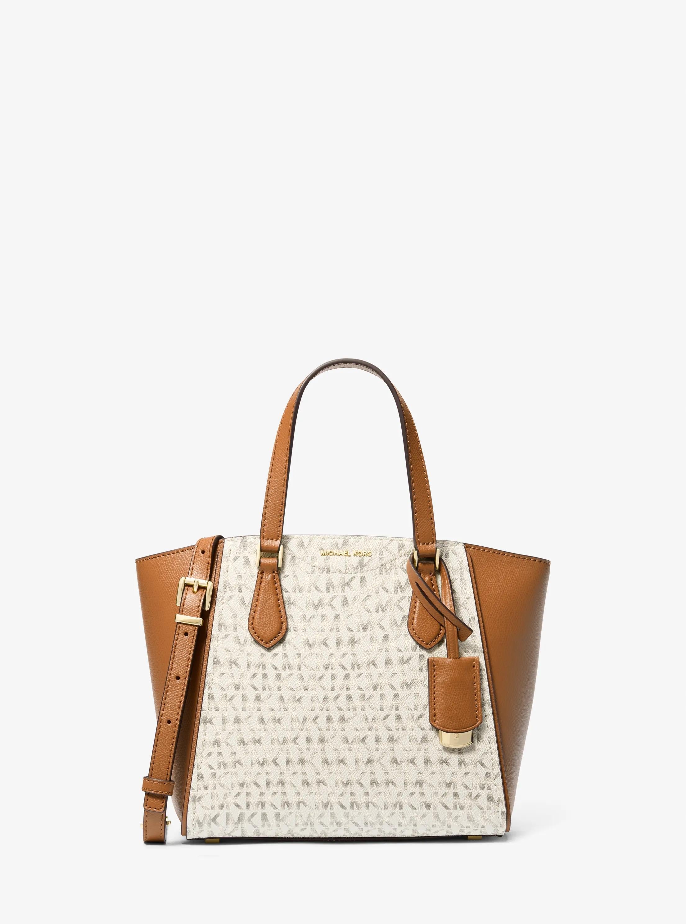 Michael Kors Taryn Small Signature Signature Logo and Leather Convertible Crossbody Bag Bag