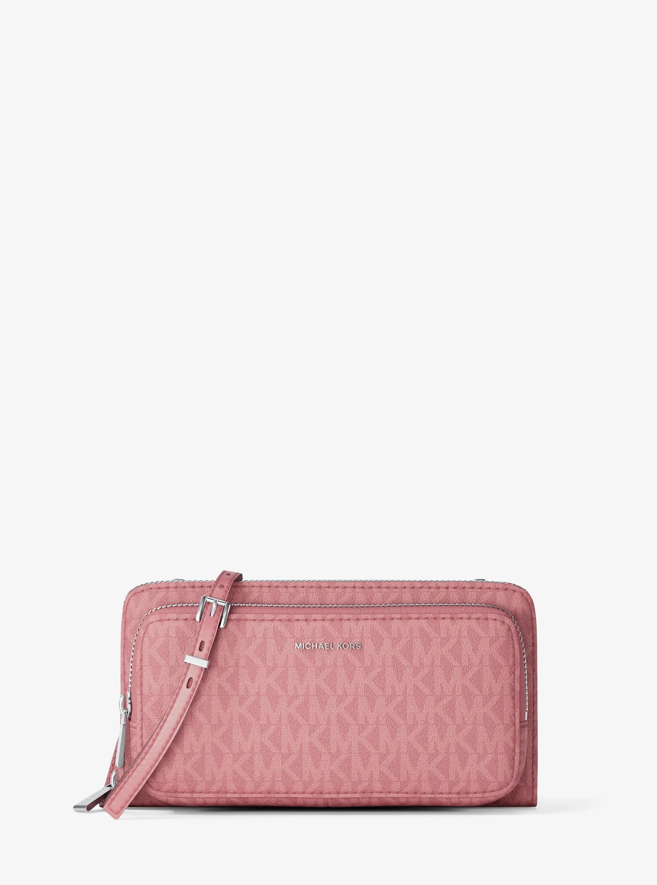 Michael Kors Jet Set Large Signature Signature Logo Continental Crossbody Bag Bag