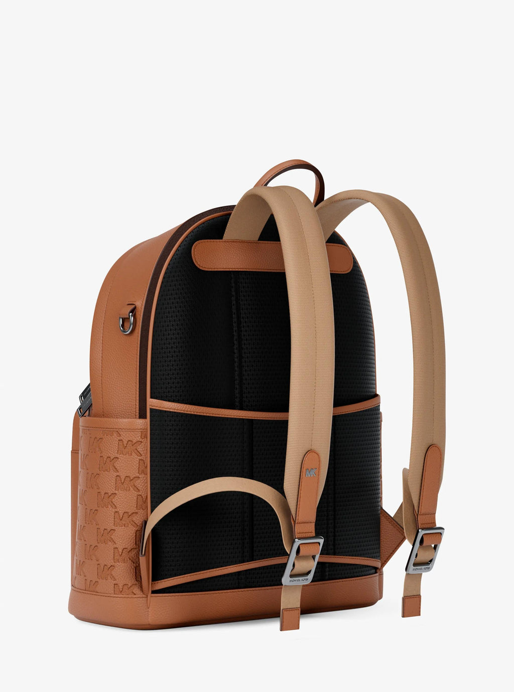 Michael Kors Jet Set Medium Signature Logo Debossed Pebbled Leather Backpack Travel School Bag