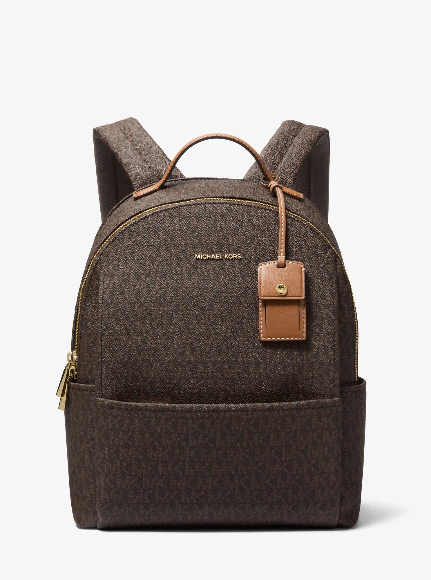 Michael Kors Sable Medium Signature Signature Logo Backpack Travel School Bag