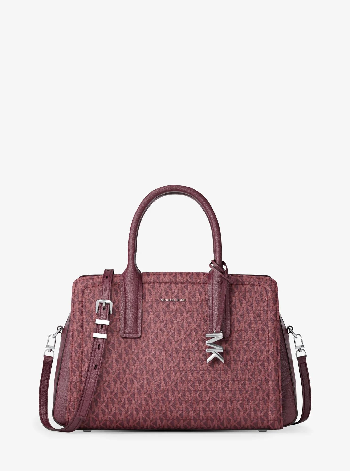 Michael Kors Laila Medium Signature Signature Logo Satchel