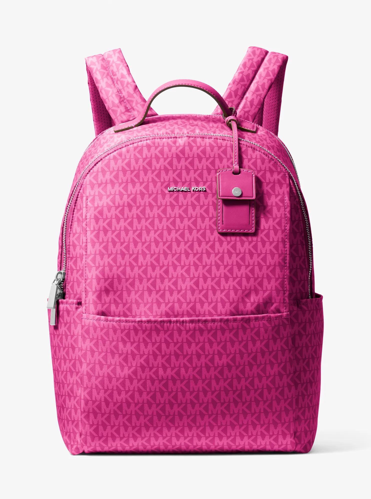 Michael Kors Sable Large Printed Signature Signature Logo Backpack Travel School Bag