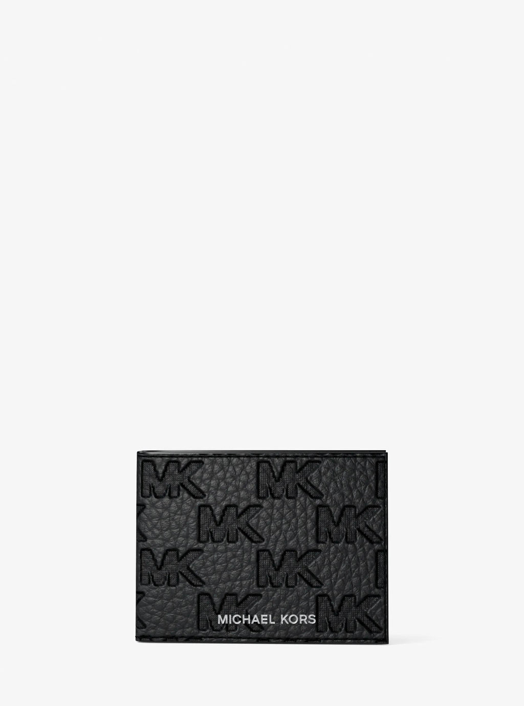 Michael Kors Hudson Signature Logo Embossed Leather Billfold Wallet and Passcase