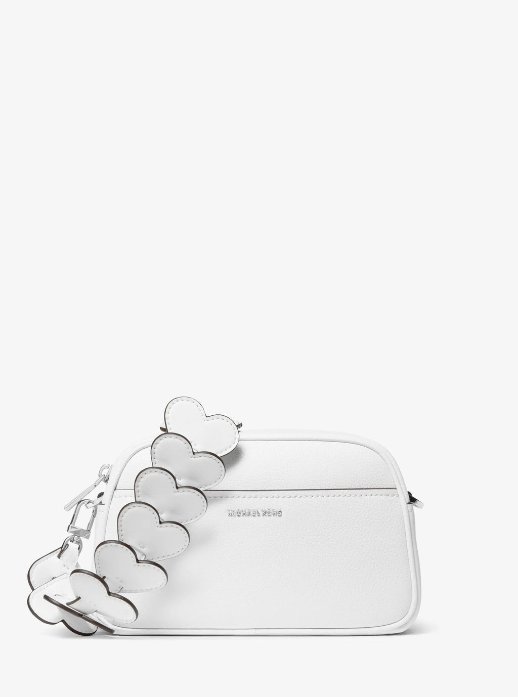 Michael Kors Jet Set Small Leather and Heart Embellished Strap Camera Crossbody Bag Bag