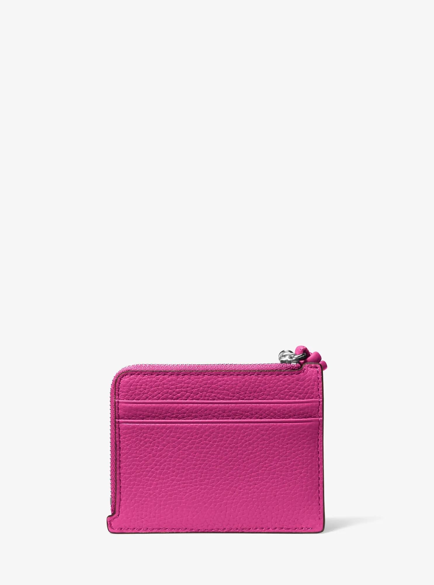 Michael Kors Jet Set Small Pebbled Leather Card Case Wristlet