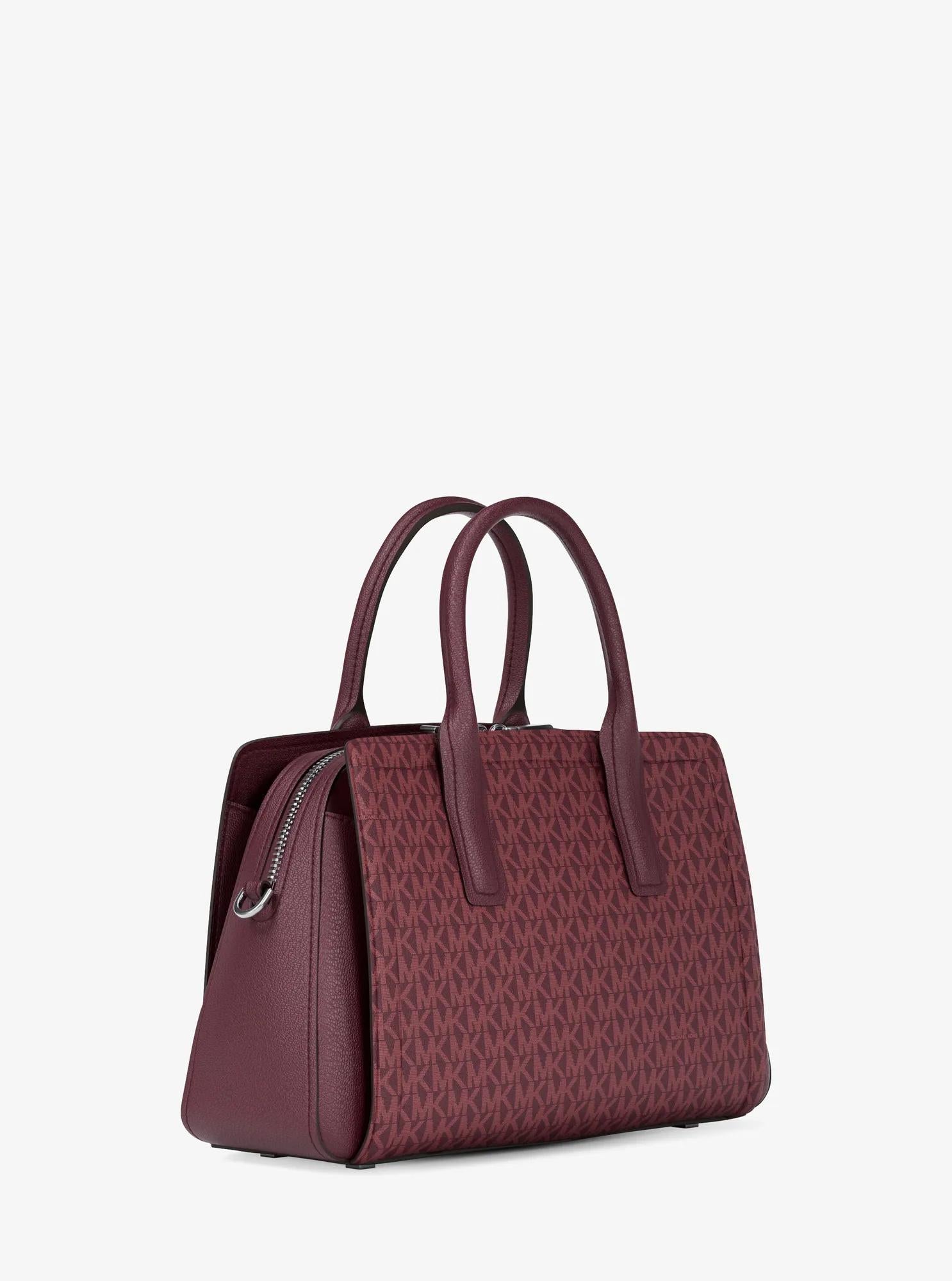 Michael Kors Laila Medium Signature Signature Logo Satchel