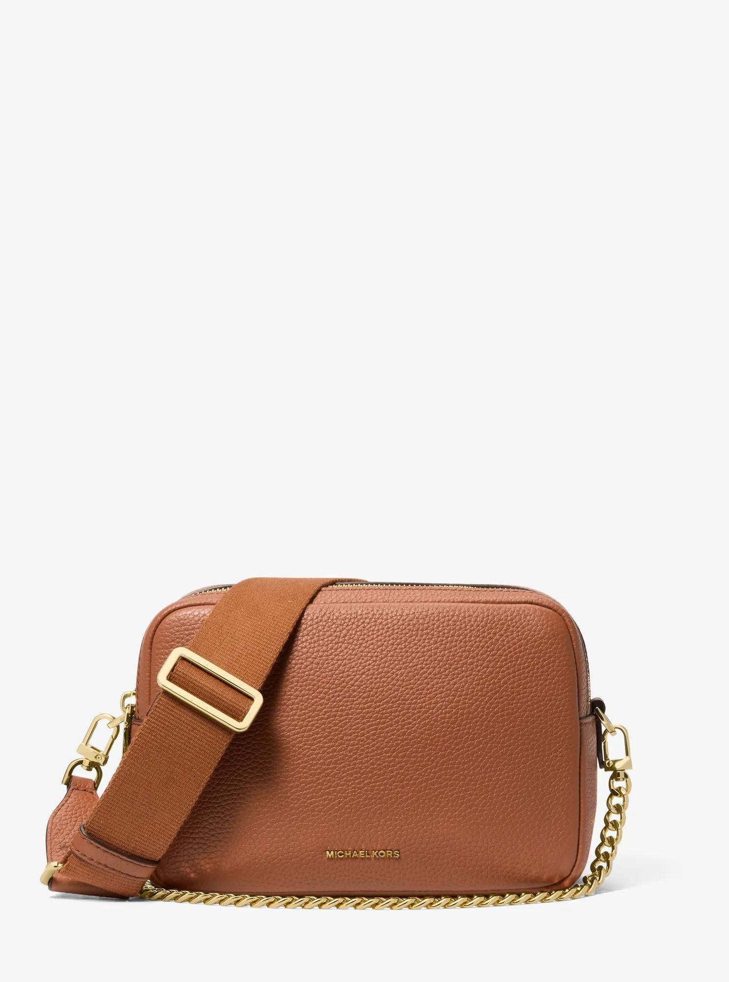 Michael Kors Bryant Medium Pebbled Leather Camera Crossbody Bag Bag