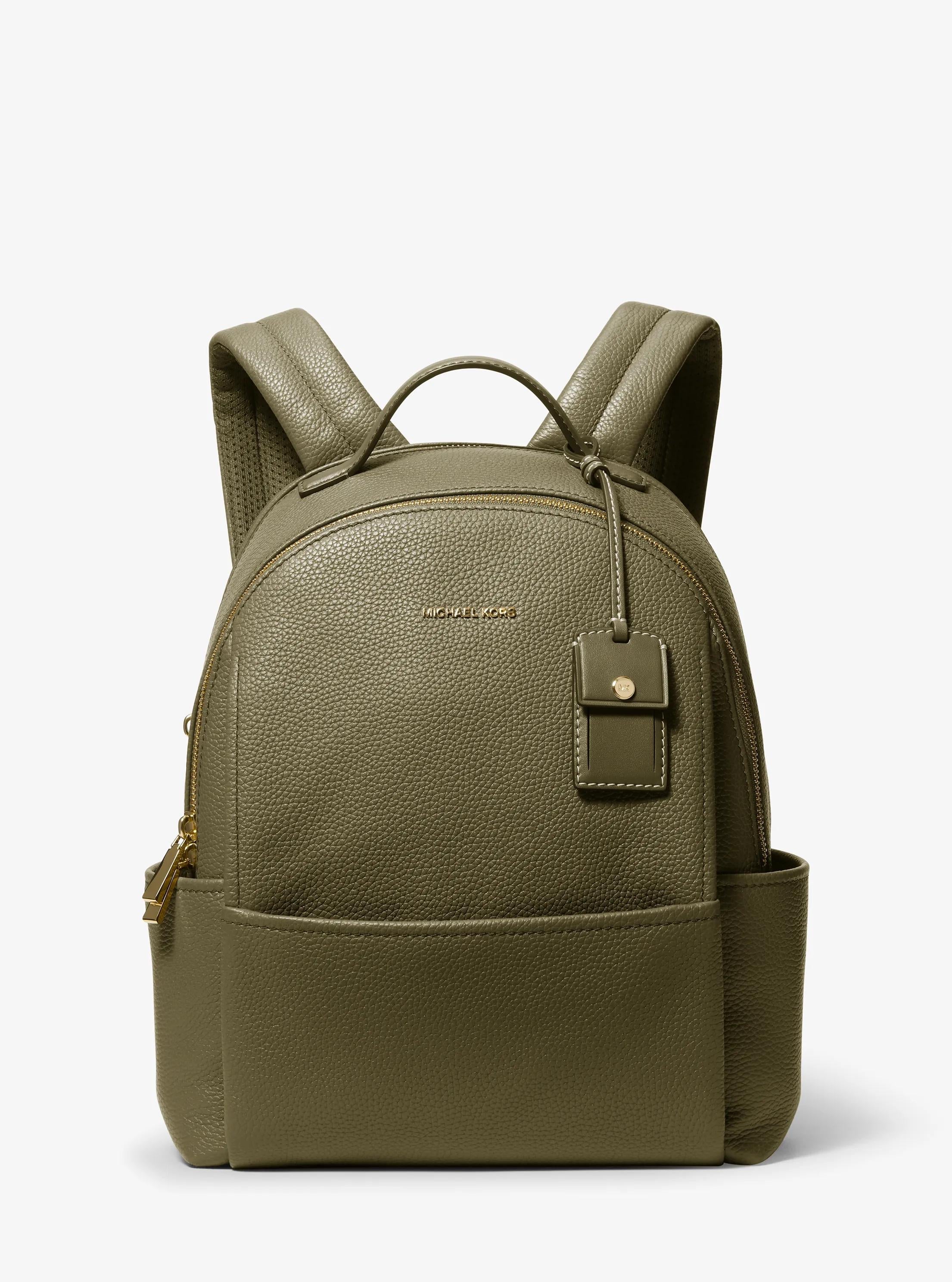 Michael Kors Sable Medium Pebbled Leather Backpack Travel School Bag