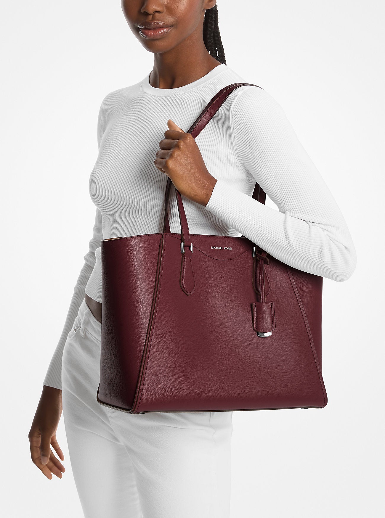 Michael Kors Taryn Large Leather Tote Bag Work Shoulder Bag