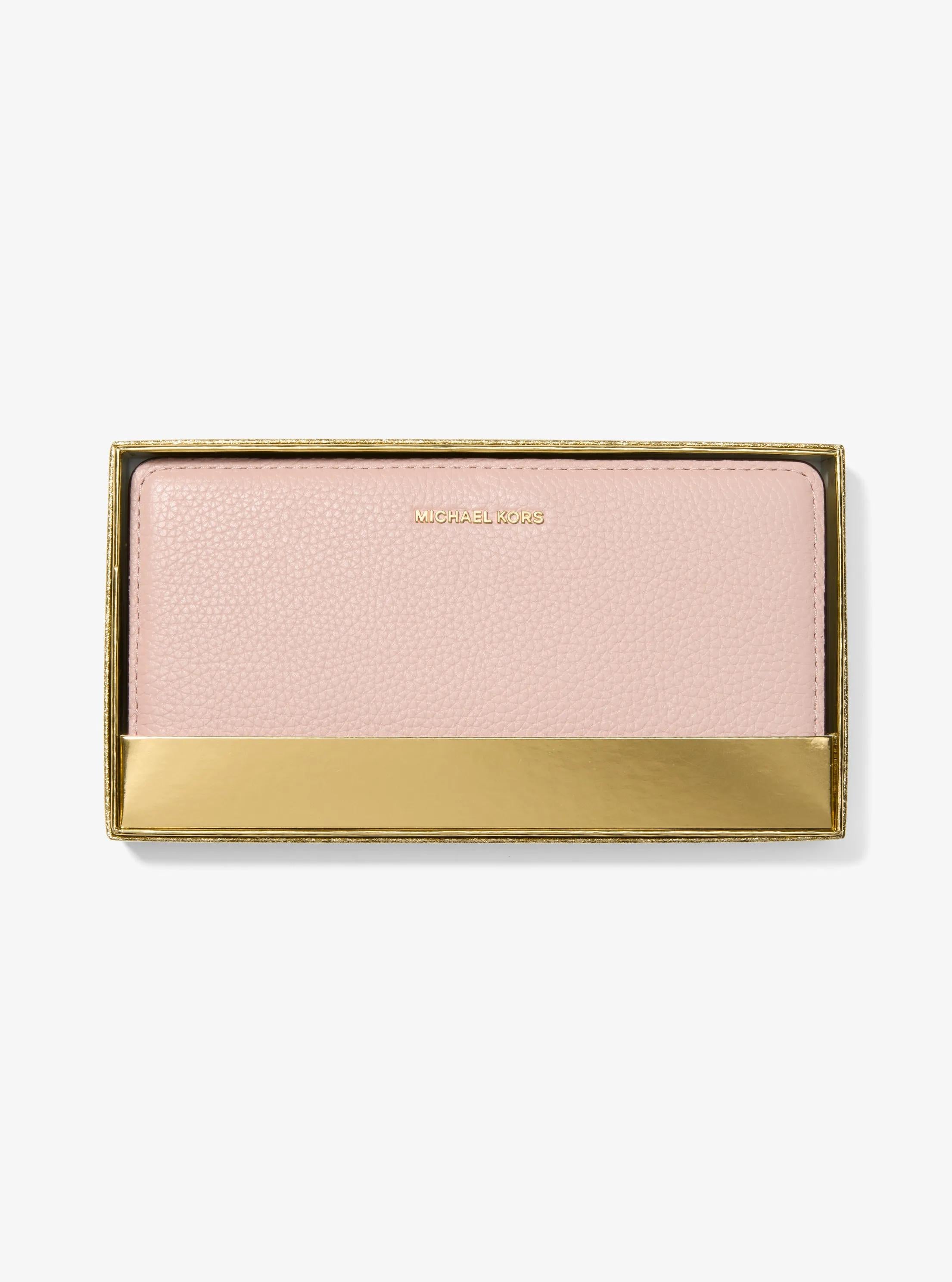 Michael Kors Bryant Large Pebbled Leather Snap-Front Wallet
