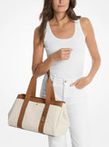 Michael Kors Romee Large Signature Signature Logo and Leather Tote Bag Work Shoulder Bag