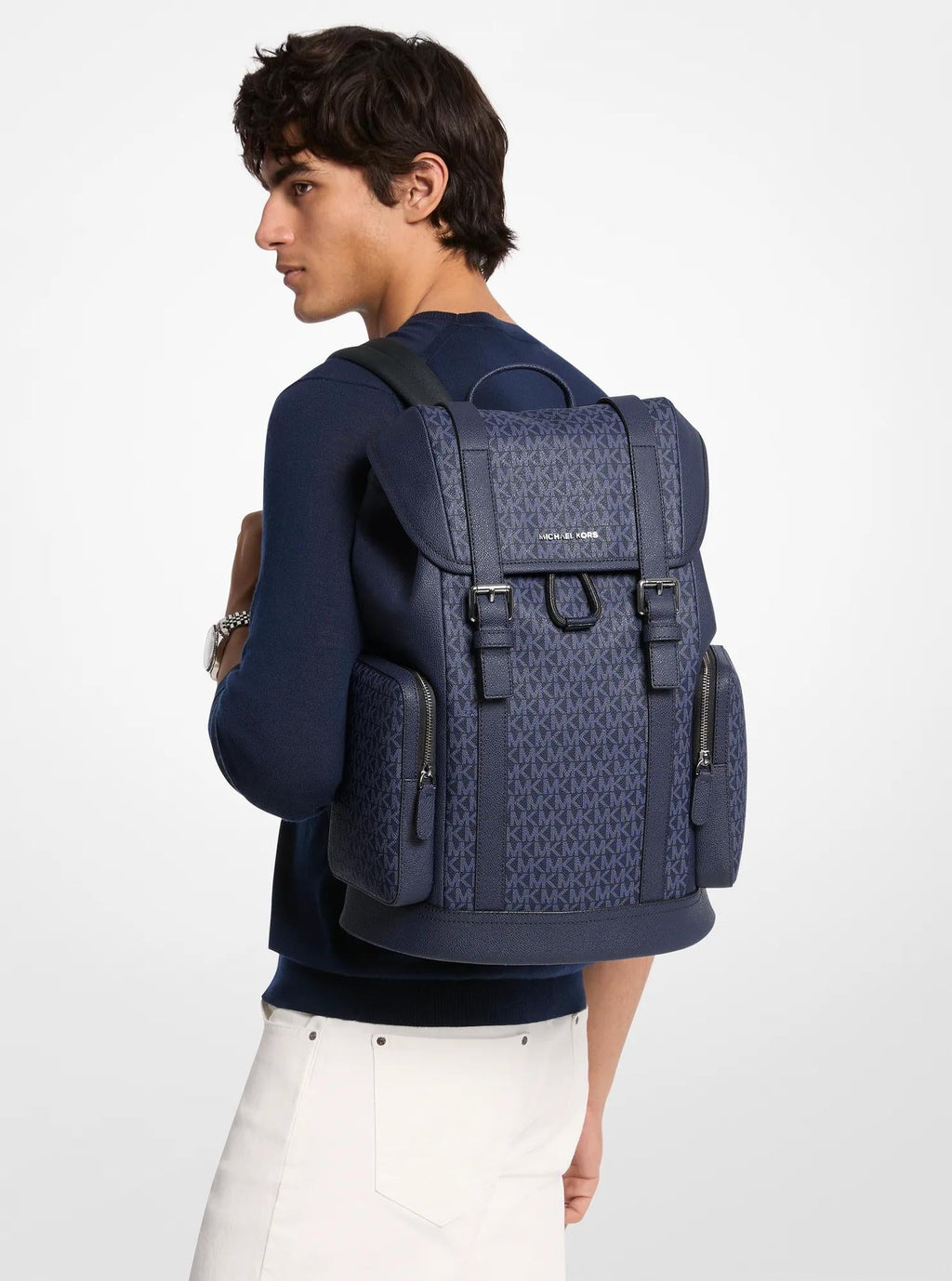 Michael Kors Hudson Signature Signature Logo Backpack Travel School Bag