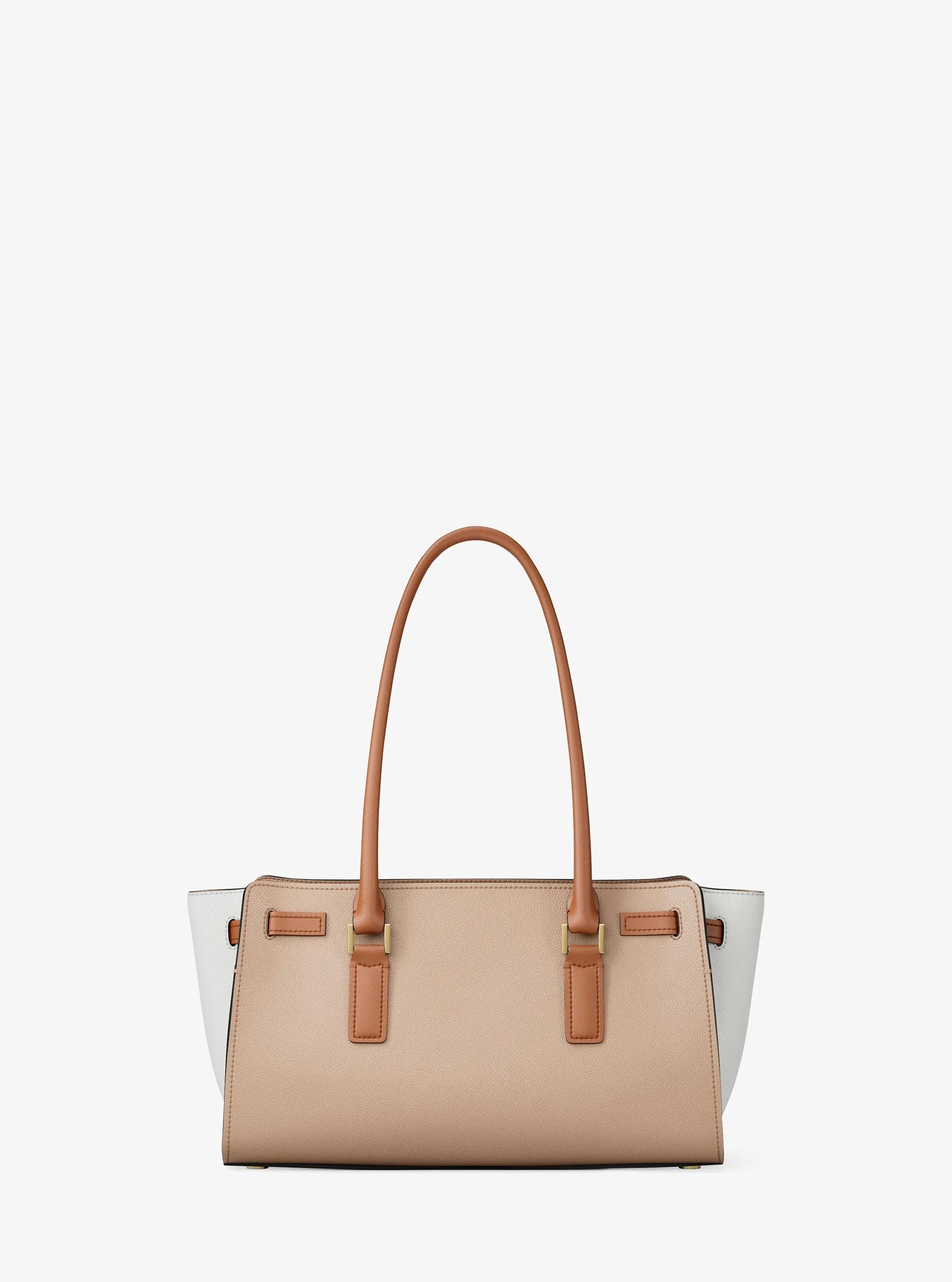 Michael Kors Hamilton Moderne Small Color-Blocked Leather Satchel