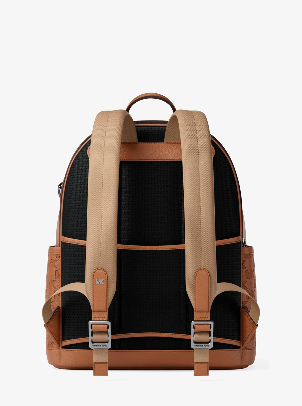 Michael Kors Jet Set Medium Signature Logo Debossed Pebbled Leather Backpack Travel School Bag