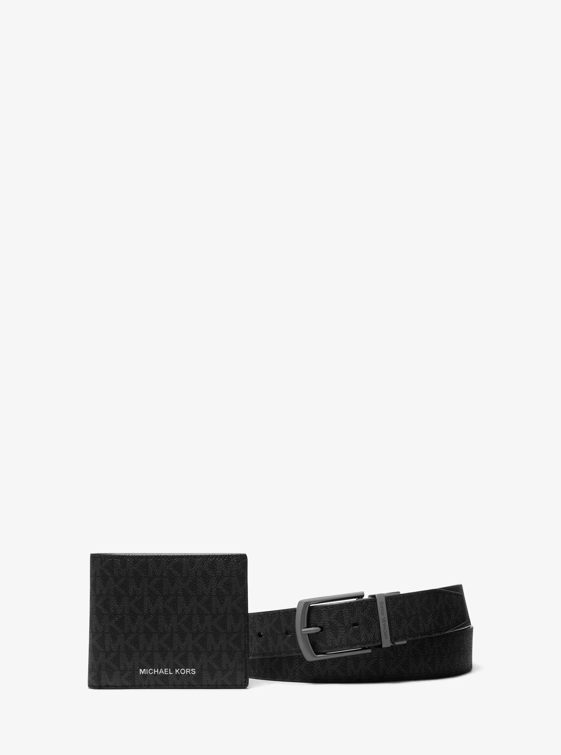 Michael Kors Signature Signature Logo Wallet and Belt Gift Set