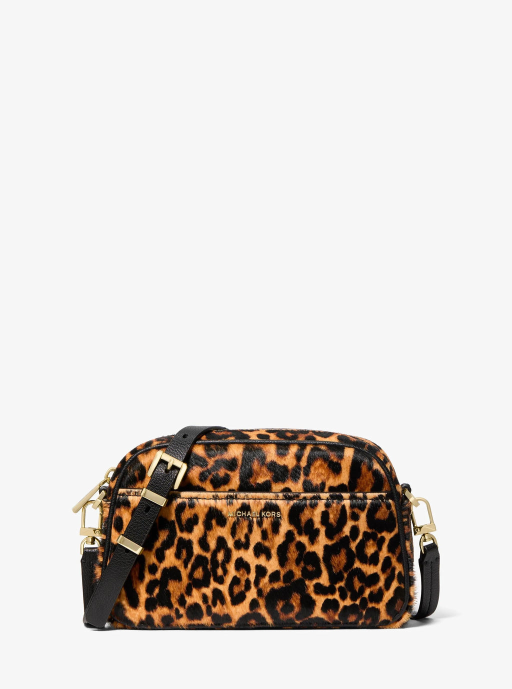 Michael Kors Jet Set Small Leopard Print Calf Hair Camera Crossbody Bag Bag